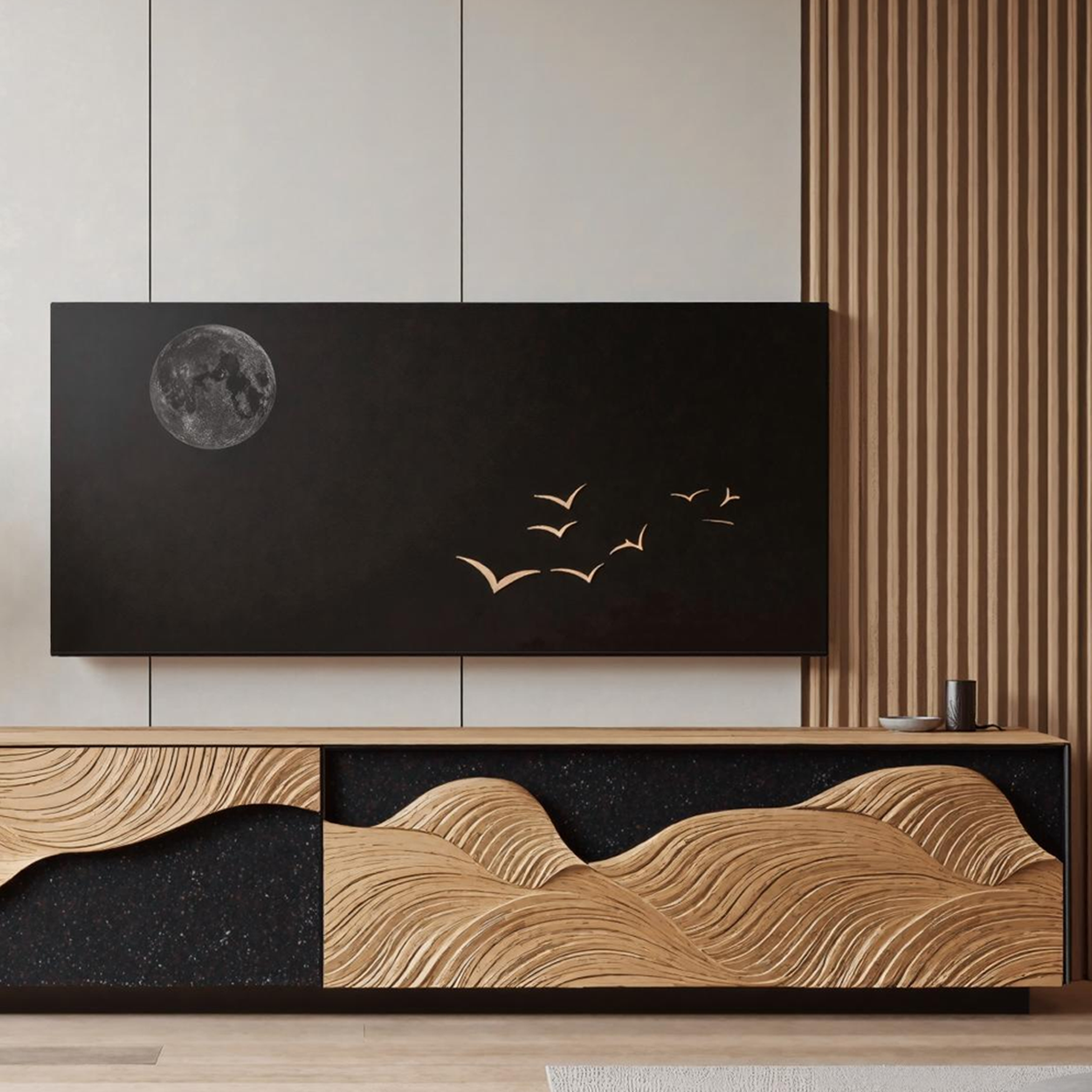 Handcrafted Wood Console For Furniture Design SILDTTRTVC053