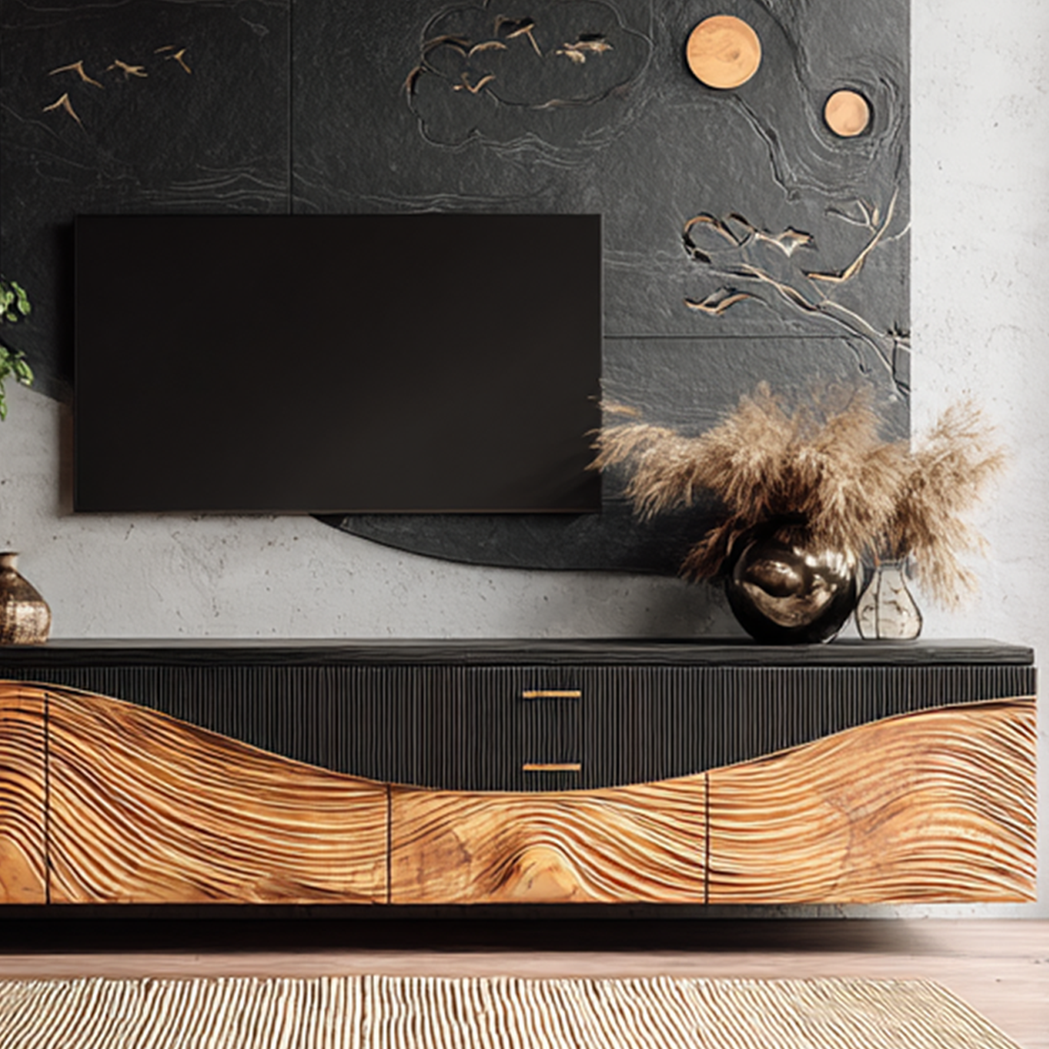 Rustic TV Console For Entryway Design Ideas SILDTTRTVC056