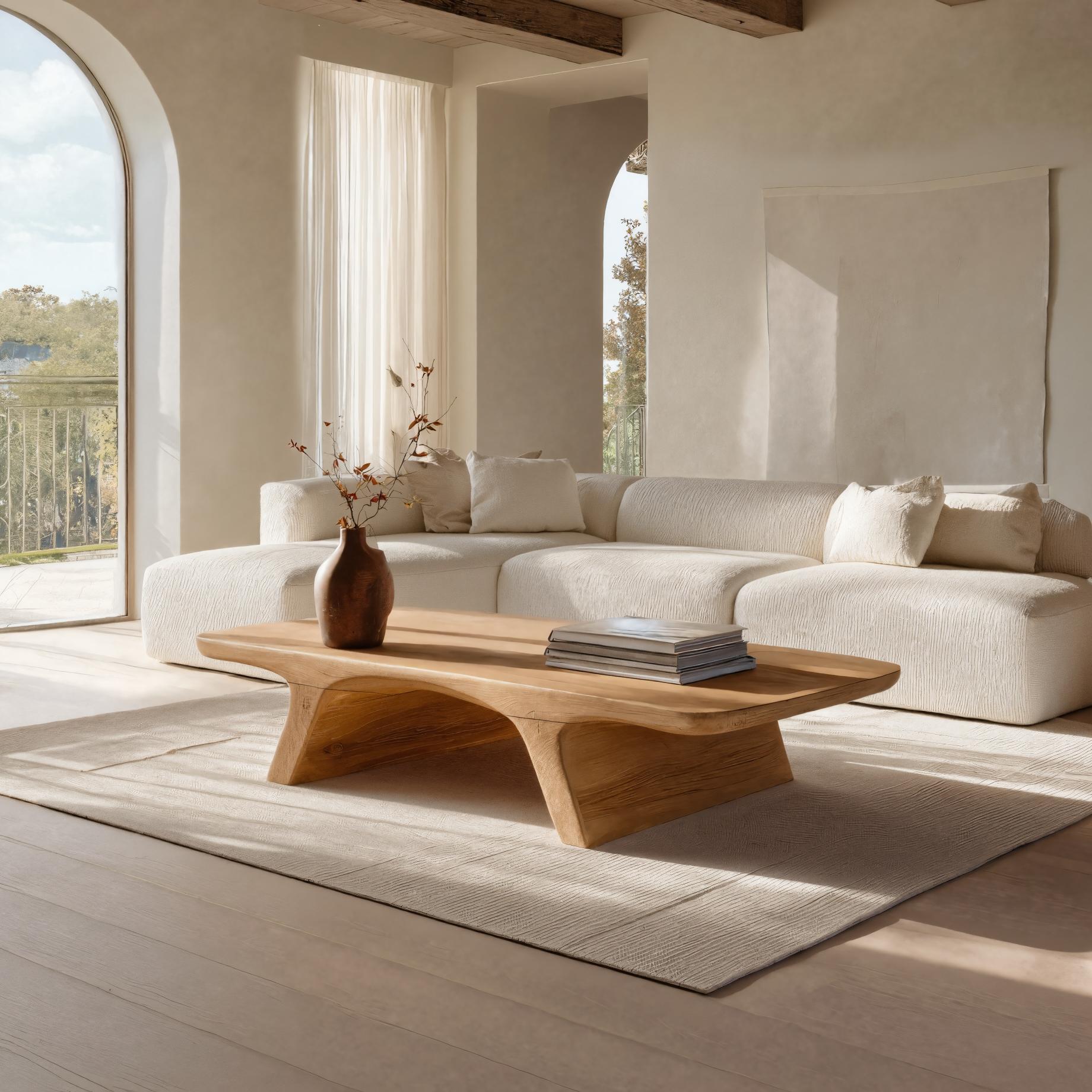Organic Sculptural Coffee Table For Living Room RTTHHNCF063