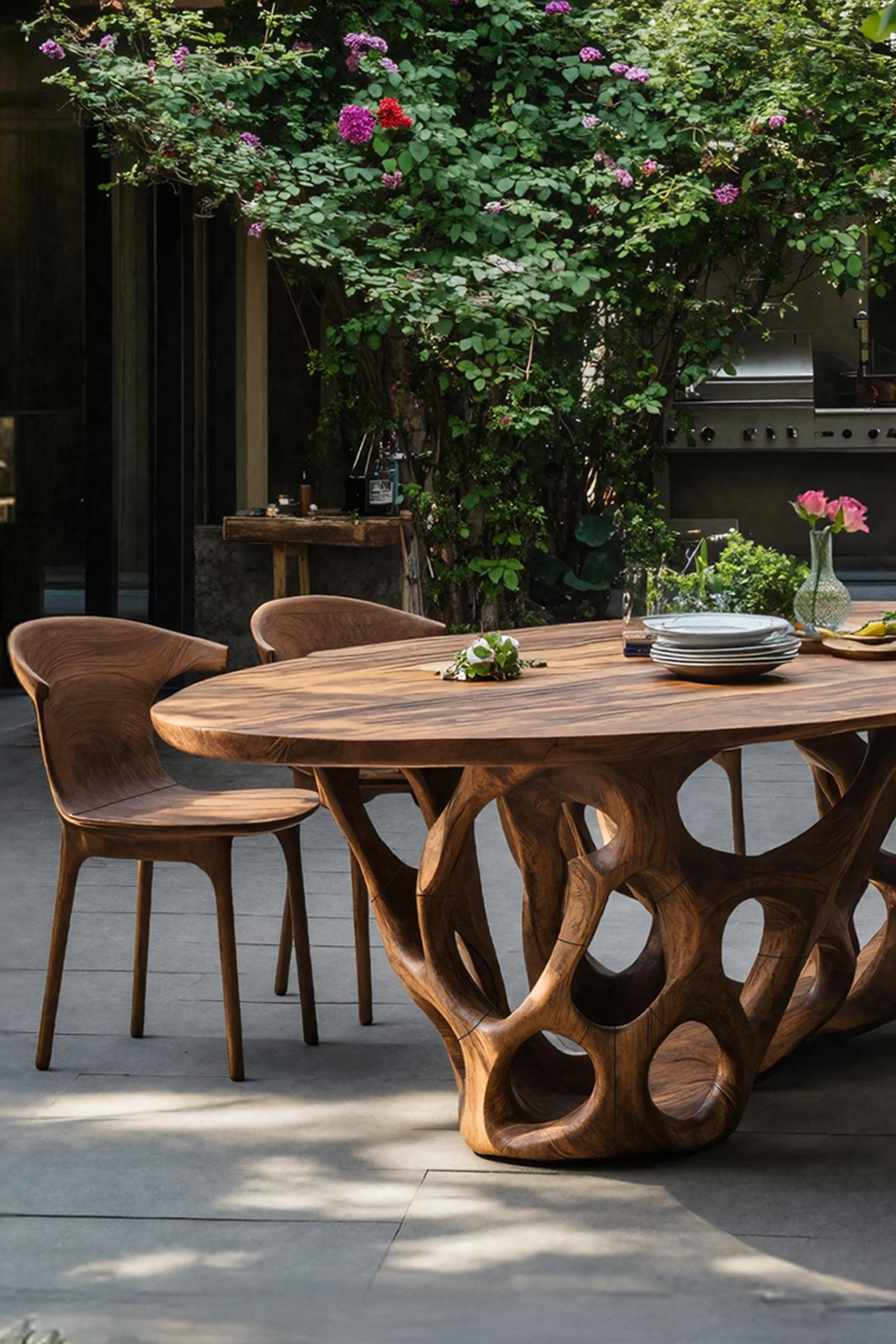 Rustic Kitchen Table For Wooden Decor Theme SILDTTRDN001