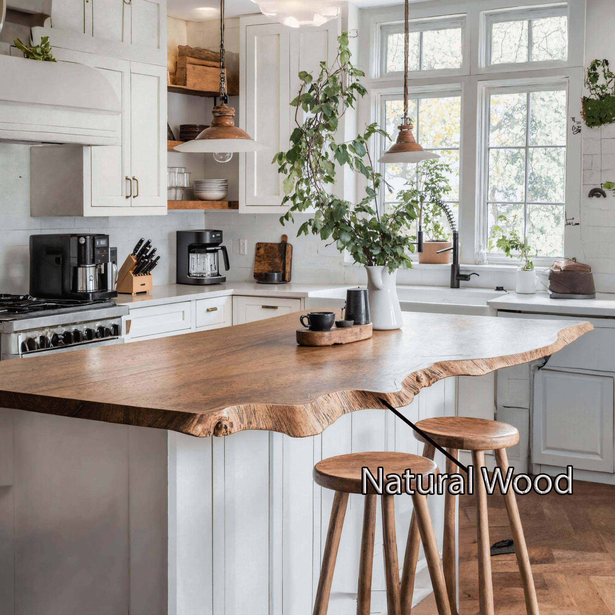 Mid Century Wooden Kitchen Countertop For Elegant Dining Room SILDTKCT001