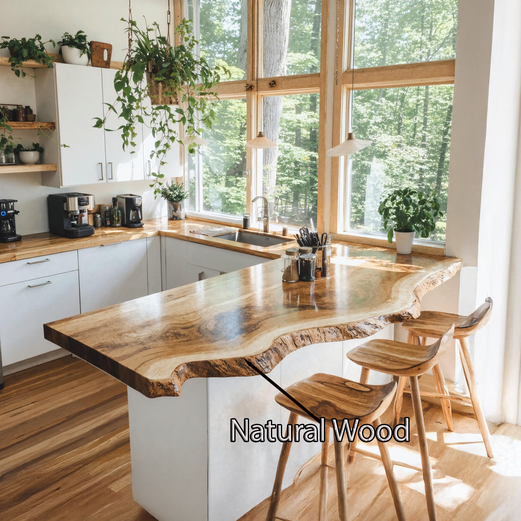 Farmhouse Wooden Kitchen Countertop For Stylish Home Decor SILDTKCT007