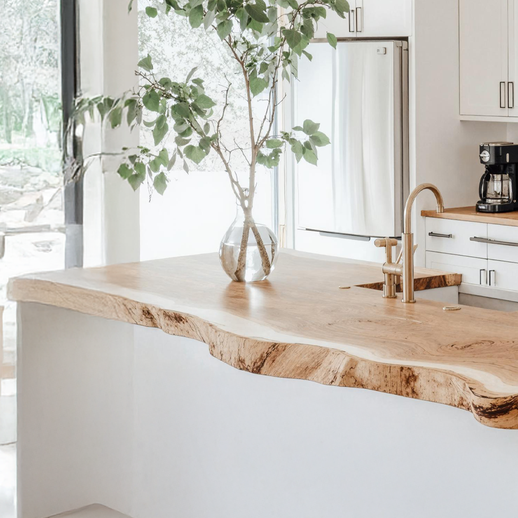 Mid Century Live Edge Countertop Modern Kitchen SILDTKCT019