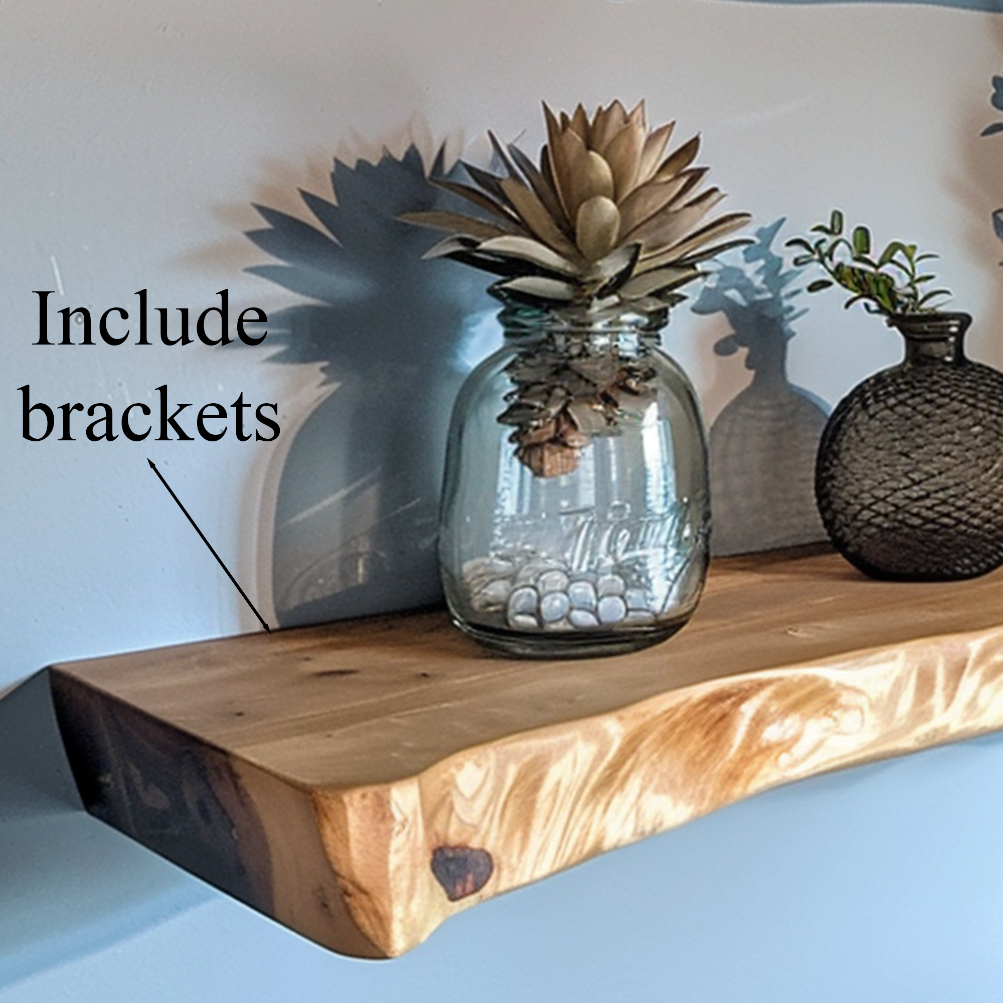 Wood Floating Shelves Kitchen Home Decor Vintage Handcraft SINLFL029