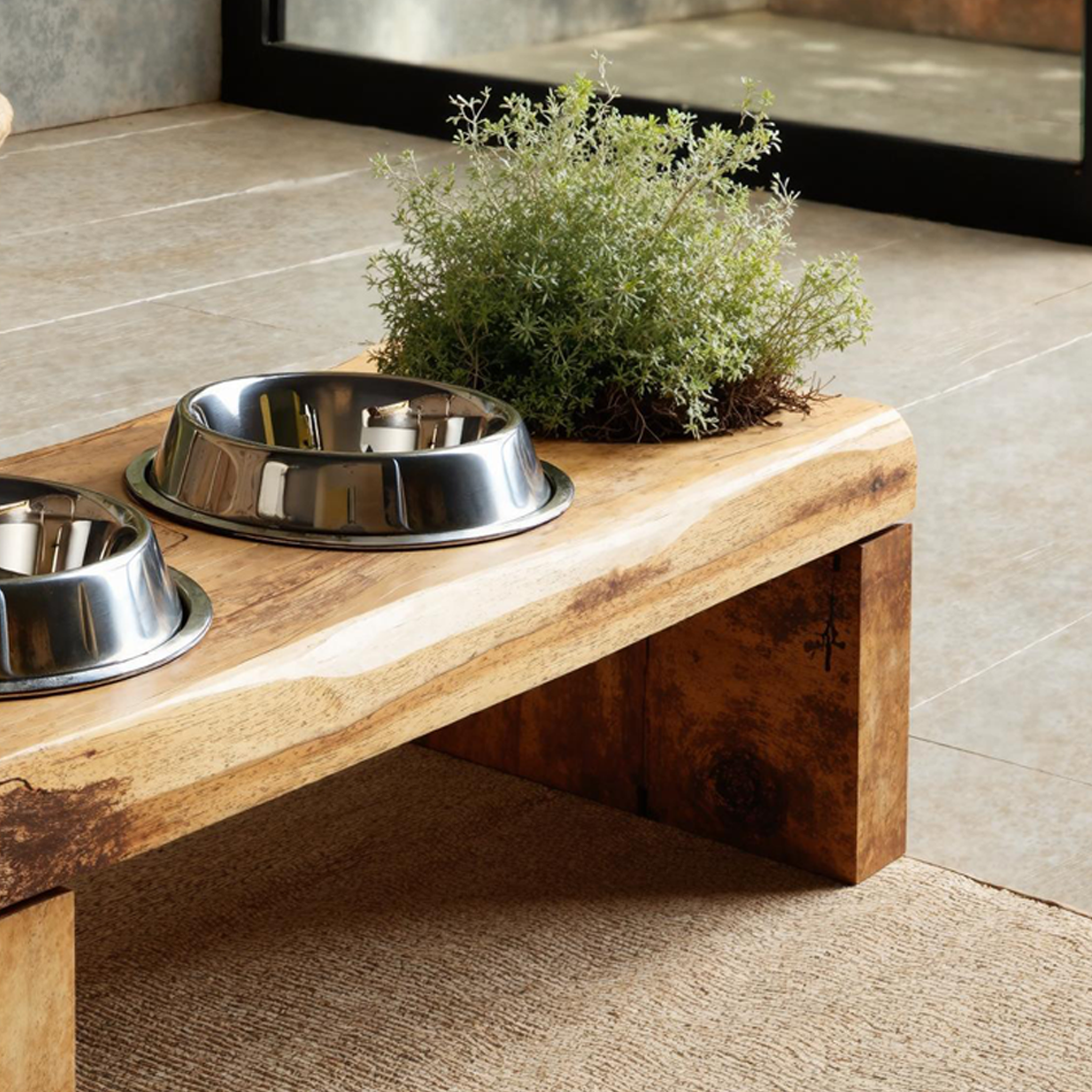 Mid Century Dog Bowl Stand Modern Pet Home SILDTDBS004
