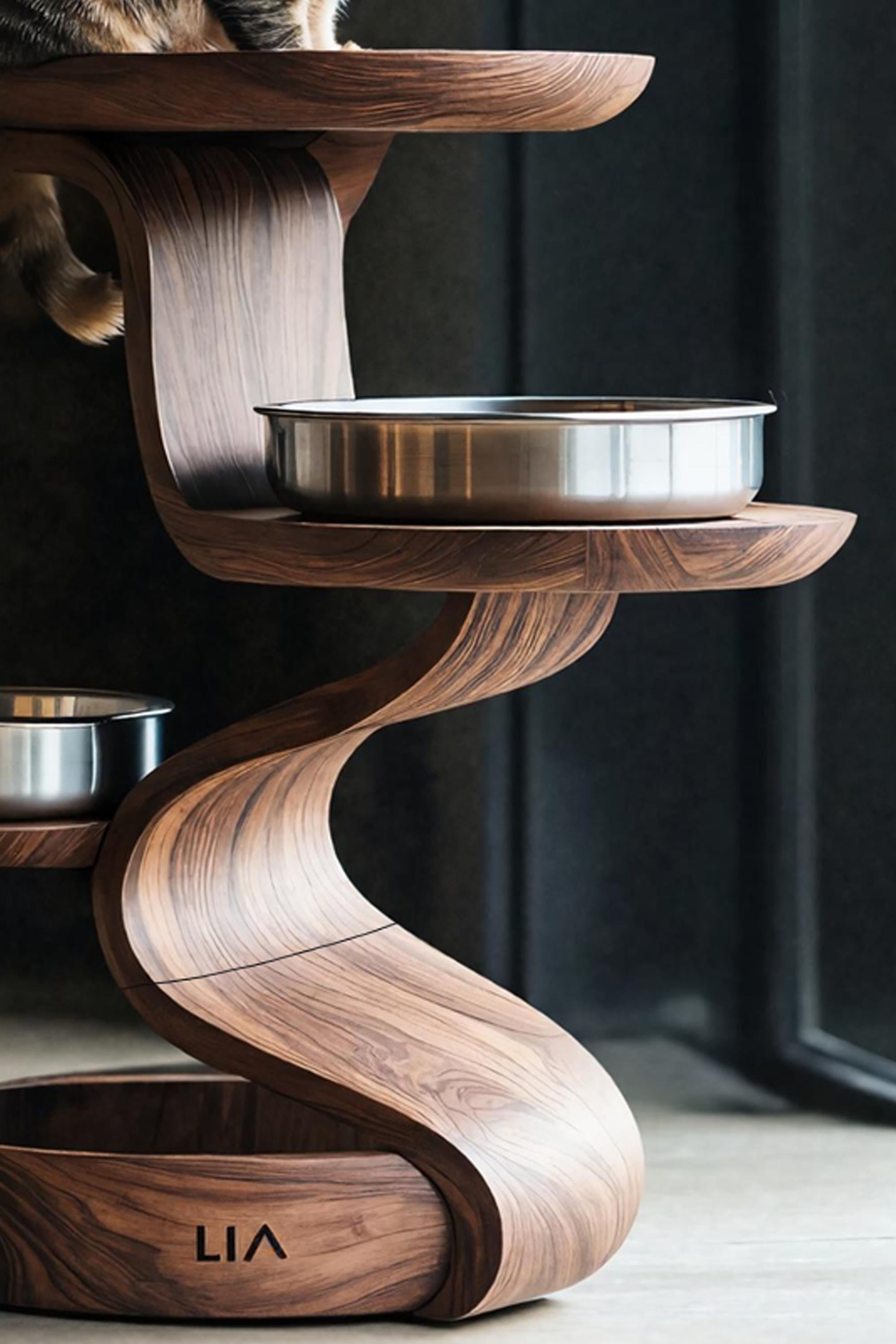 Handmade Feeding Station For Dogs In Kitchen Decor SILDTTNDBS015