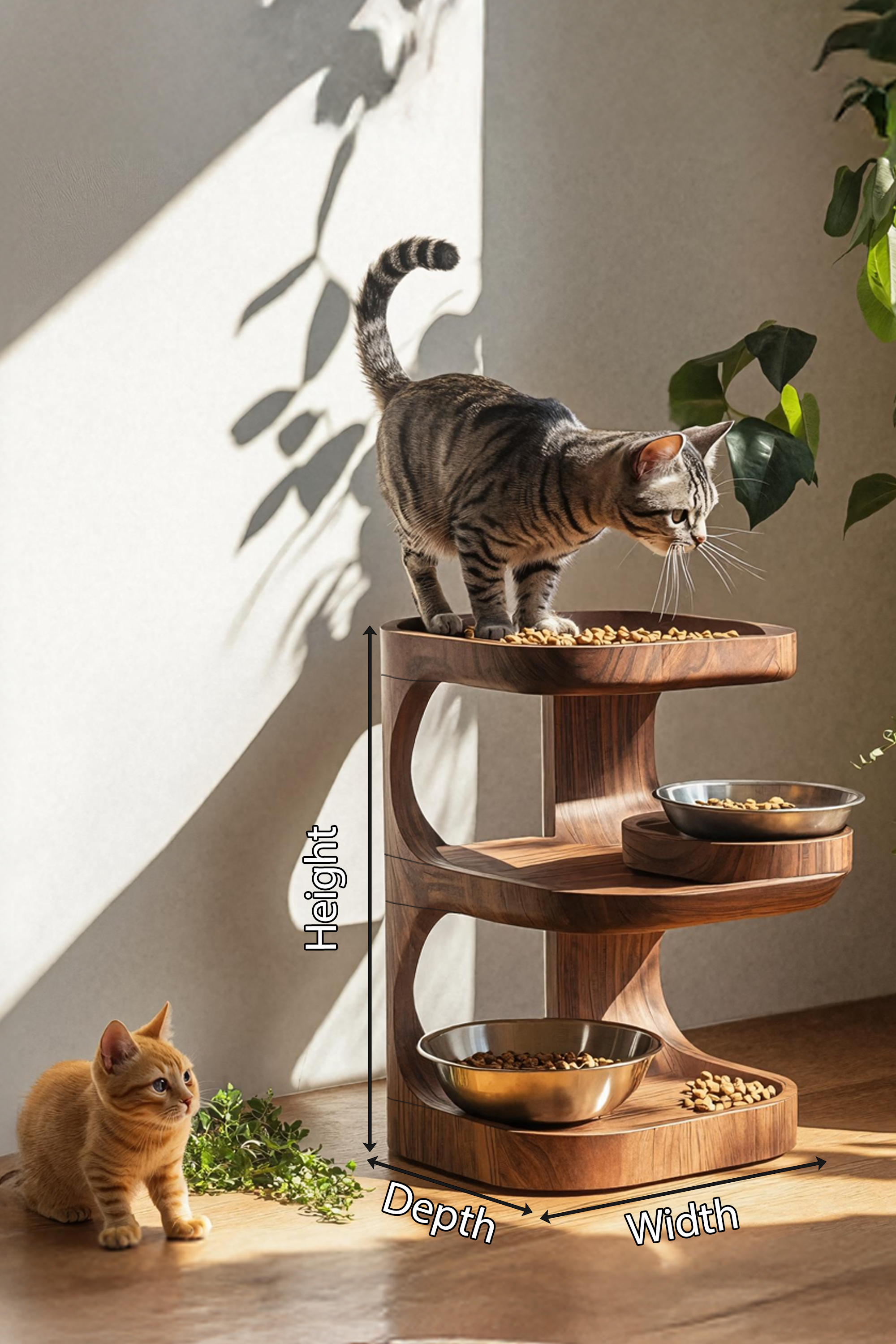 Handcrafted Dog Feeding Stand For Kitchen Design SILDTTNDBS004