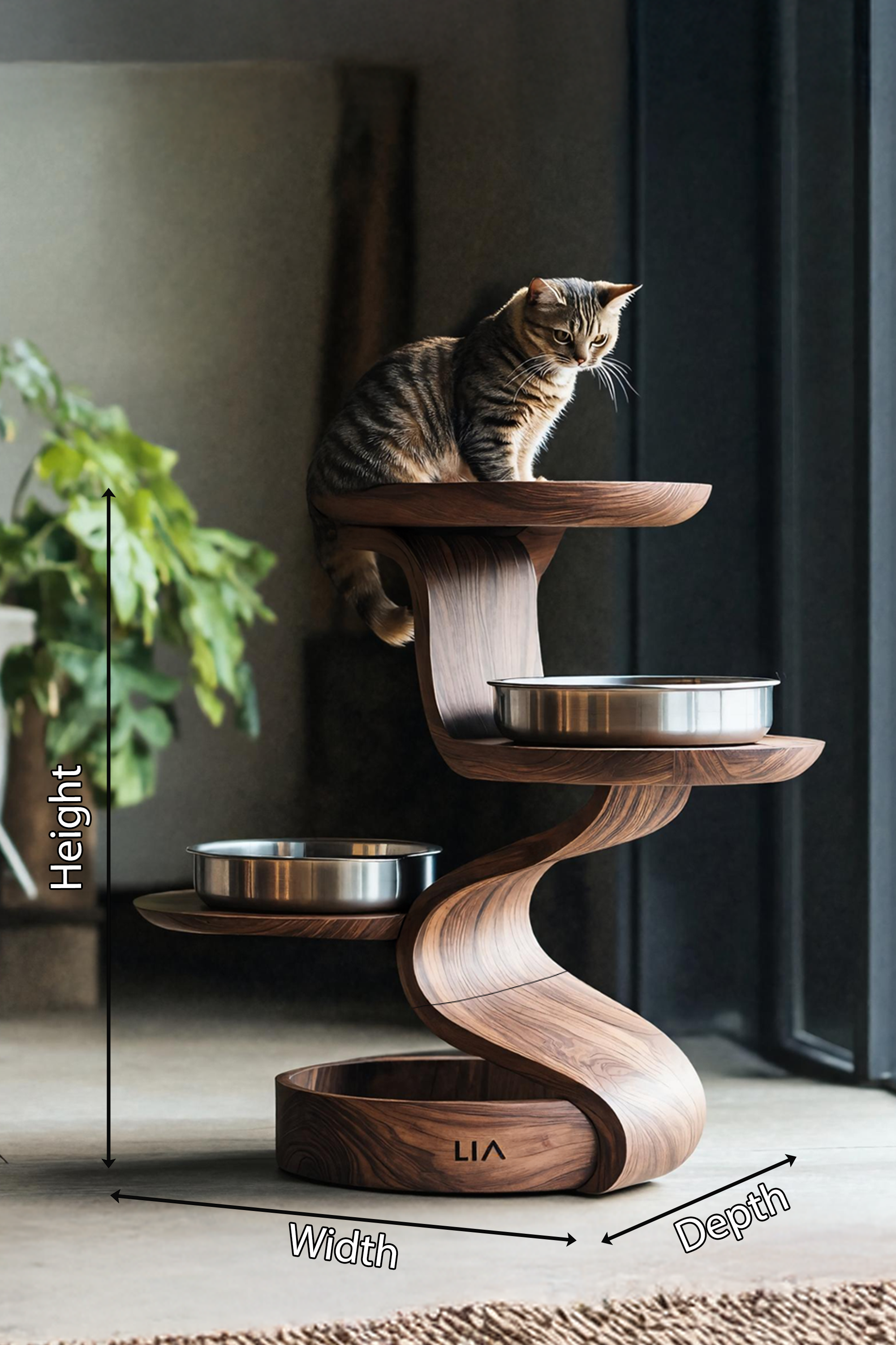 Handmade Feeding Station For Dogs In Kitchen Decor SILDTTNDBS015