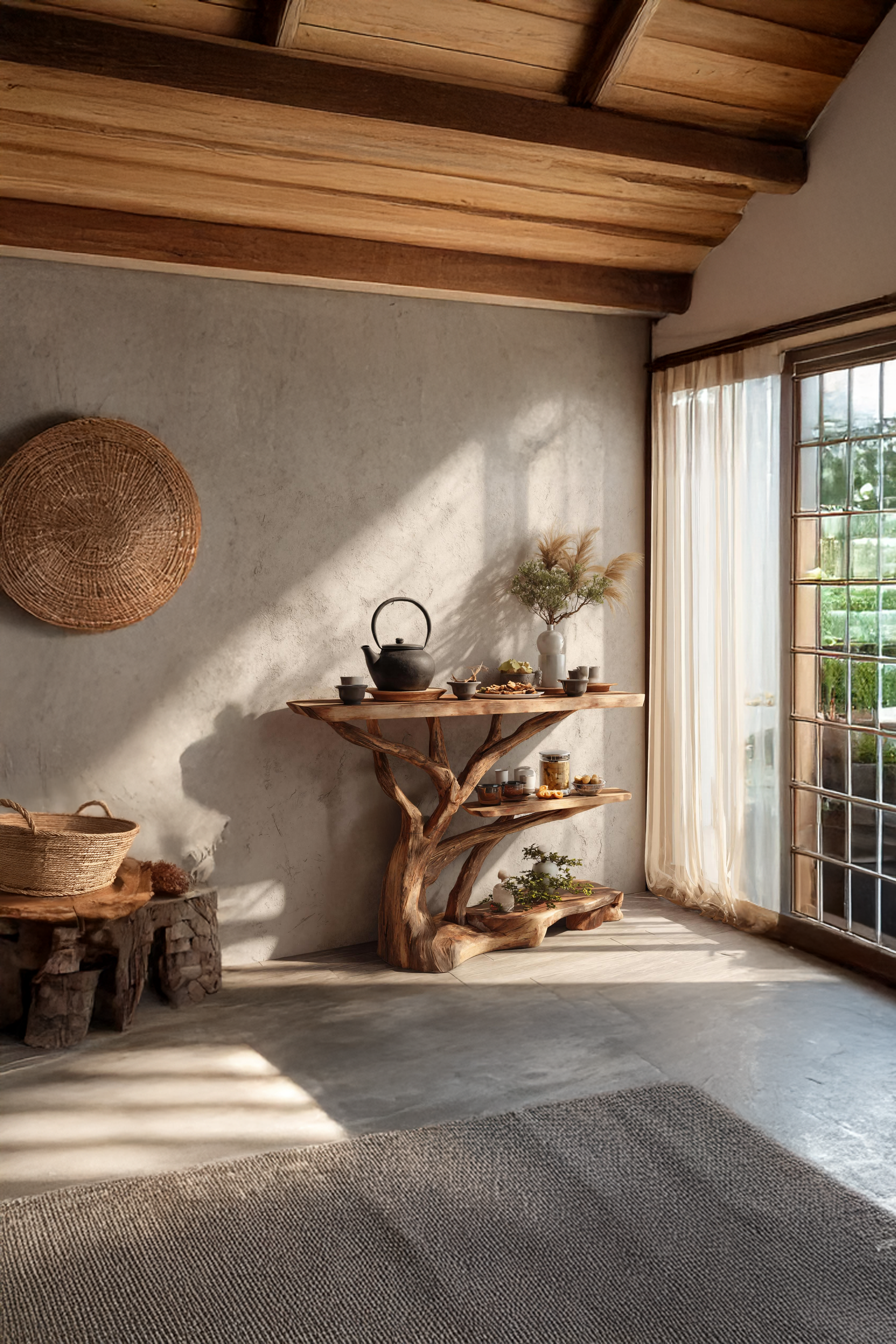 Farmhouse Solid Wood Console Table For Cozy Entryway Furniture Design SILDTTNCS066