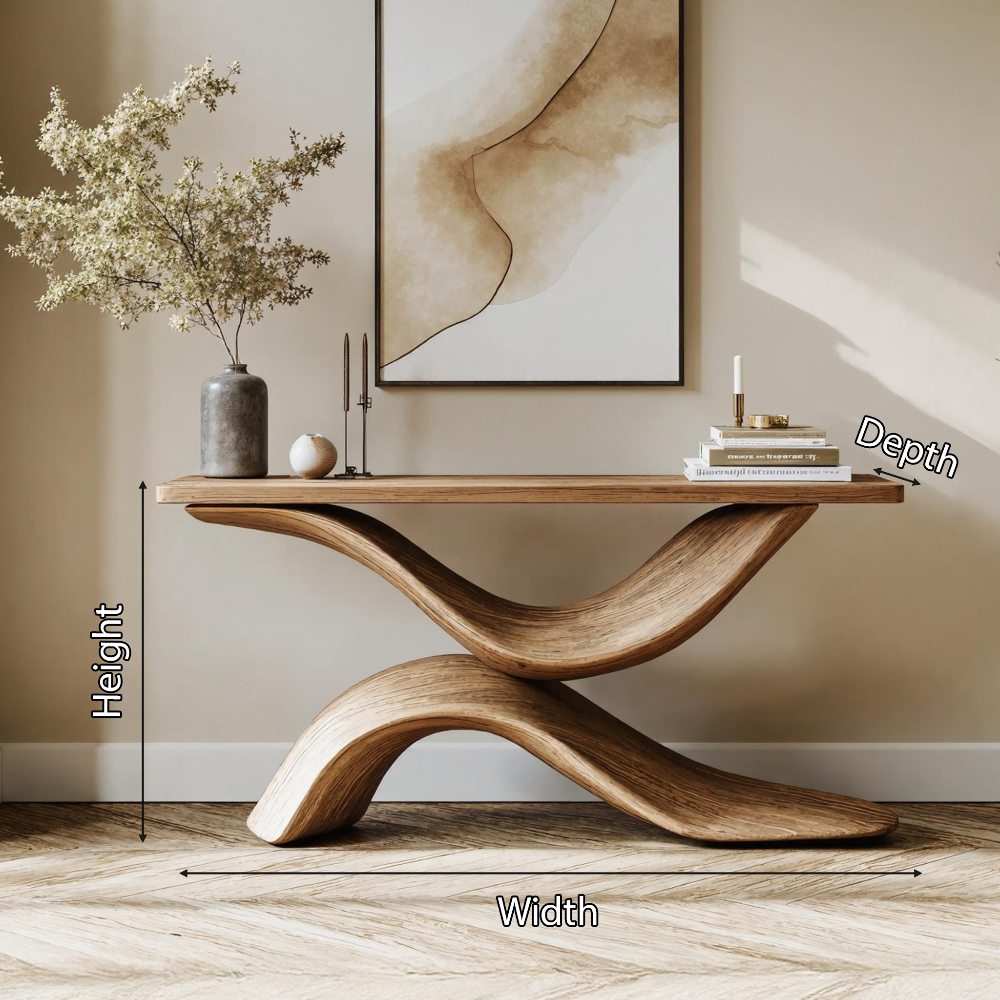 Handcrafted Live Edge Console Table Furniture Decor SILDTTNCS214