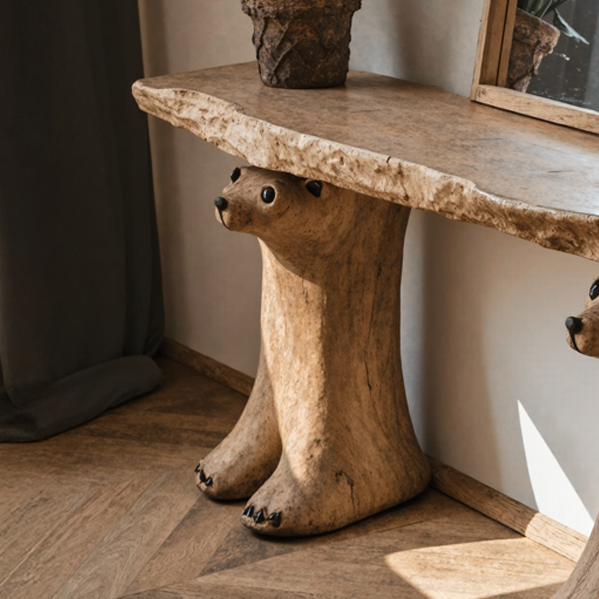 Rustic Hallway Console Table Decorative SILDTCS055