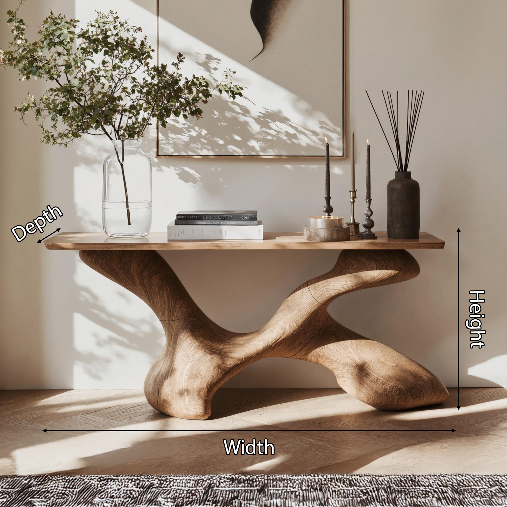 Mid Century Foyer Table For Living Room SILDTTNCS205