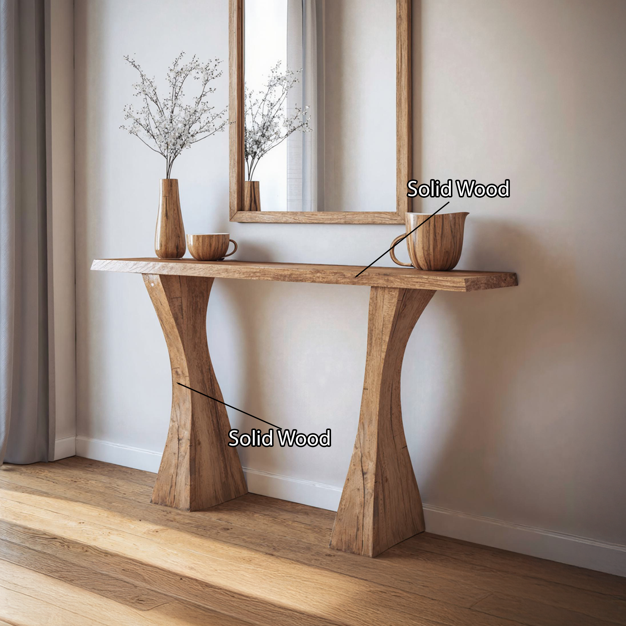 Narrow Floating Edge Console Table Entry Table SILDTCS130