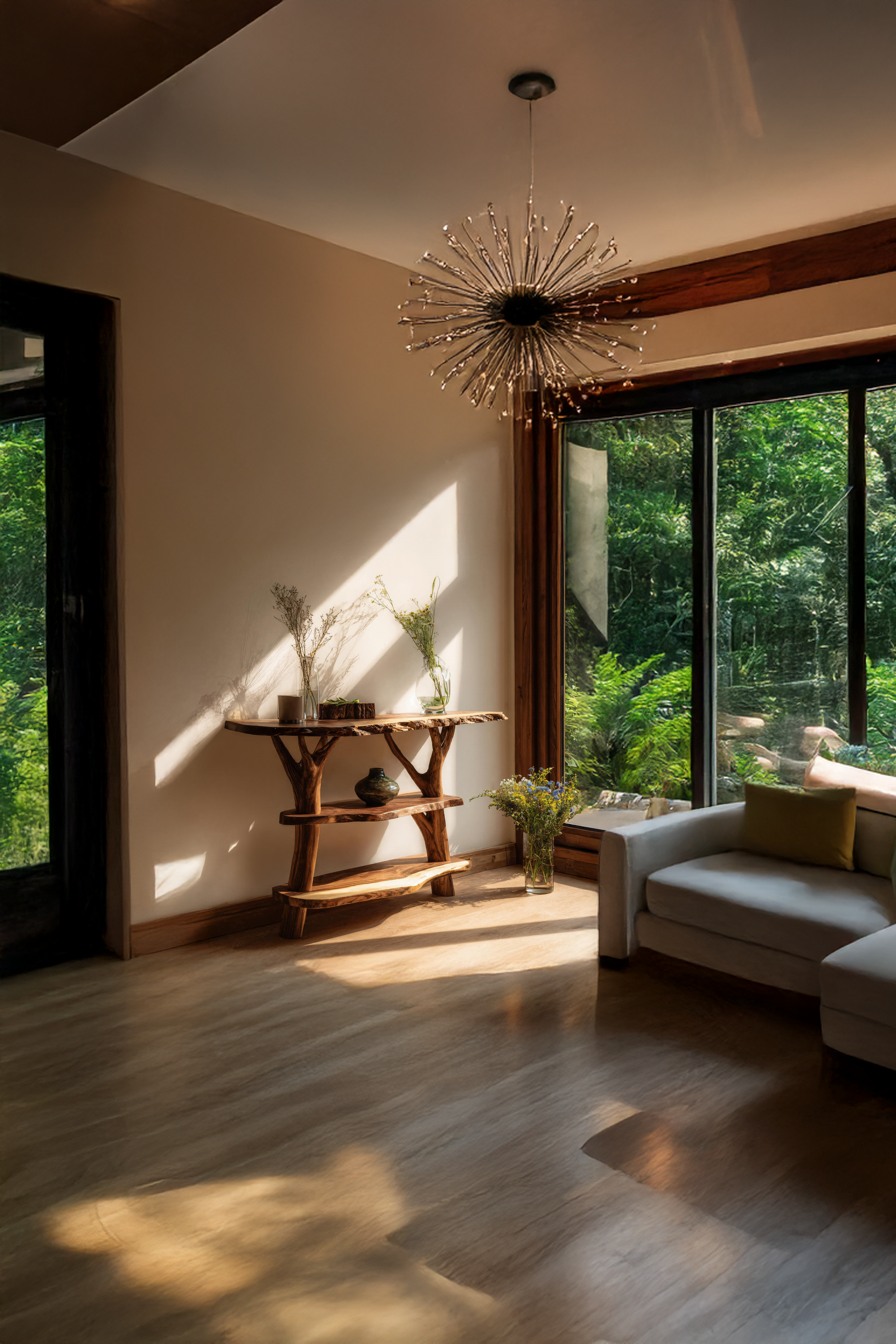 Mid Century Solid Wood Console Table For Entryway Furniture Design SILDTTNCS035