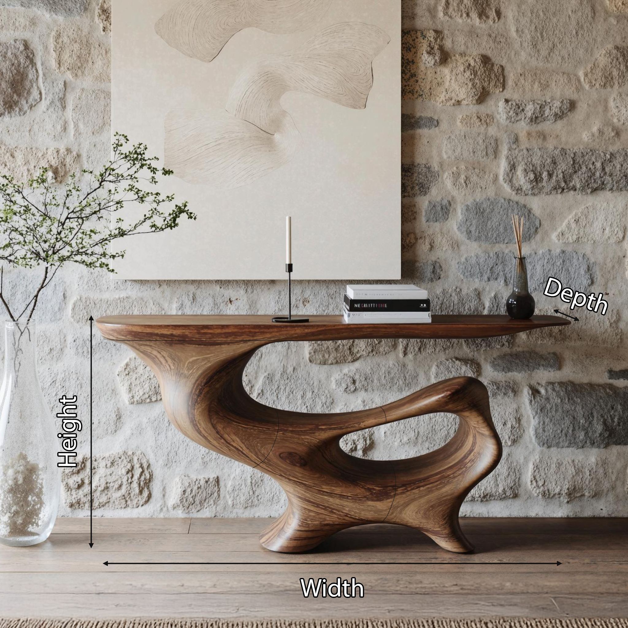 Mid Century Wooden Console Table For Living Room SILDTTNCS244