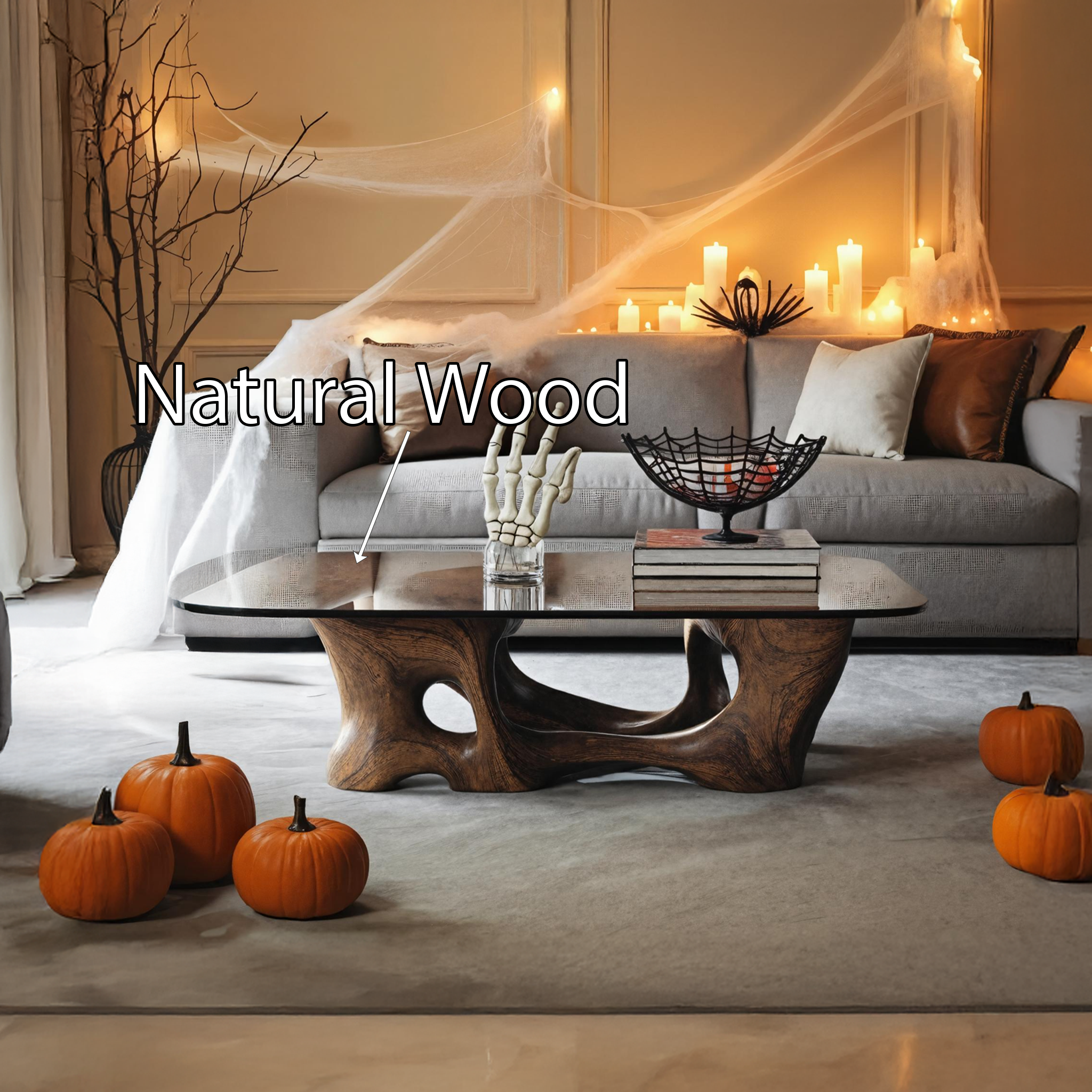 Mid Century Solid Wood Coffee Table For Living Room Halloween Furniture SILDTTRHCF005