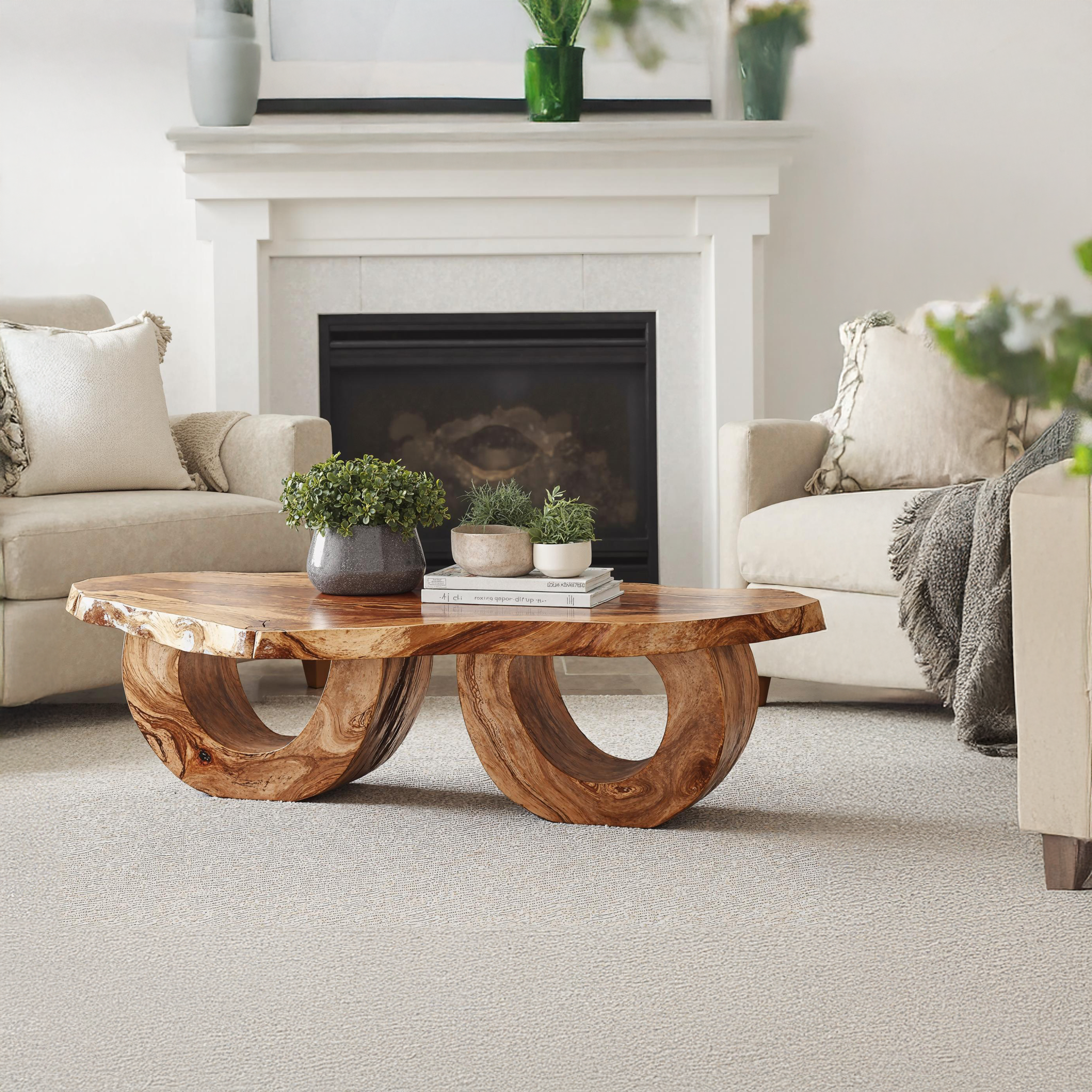 Mid-Century Modern Wood Coffee Table Stylish Decor SILDTCF102