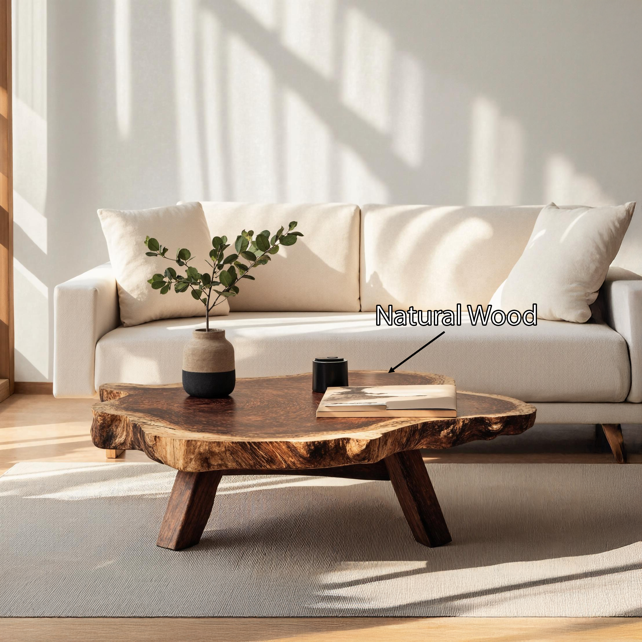 Handcrafted Wood Table For Timeless Living Decor SILDTTRCF013