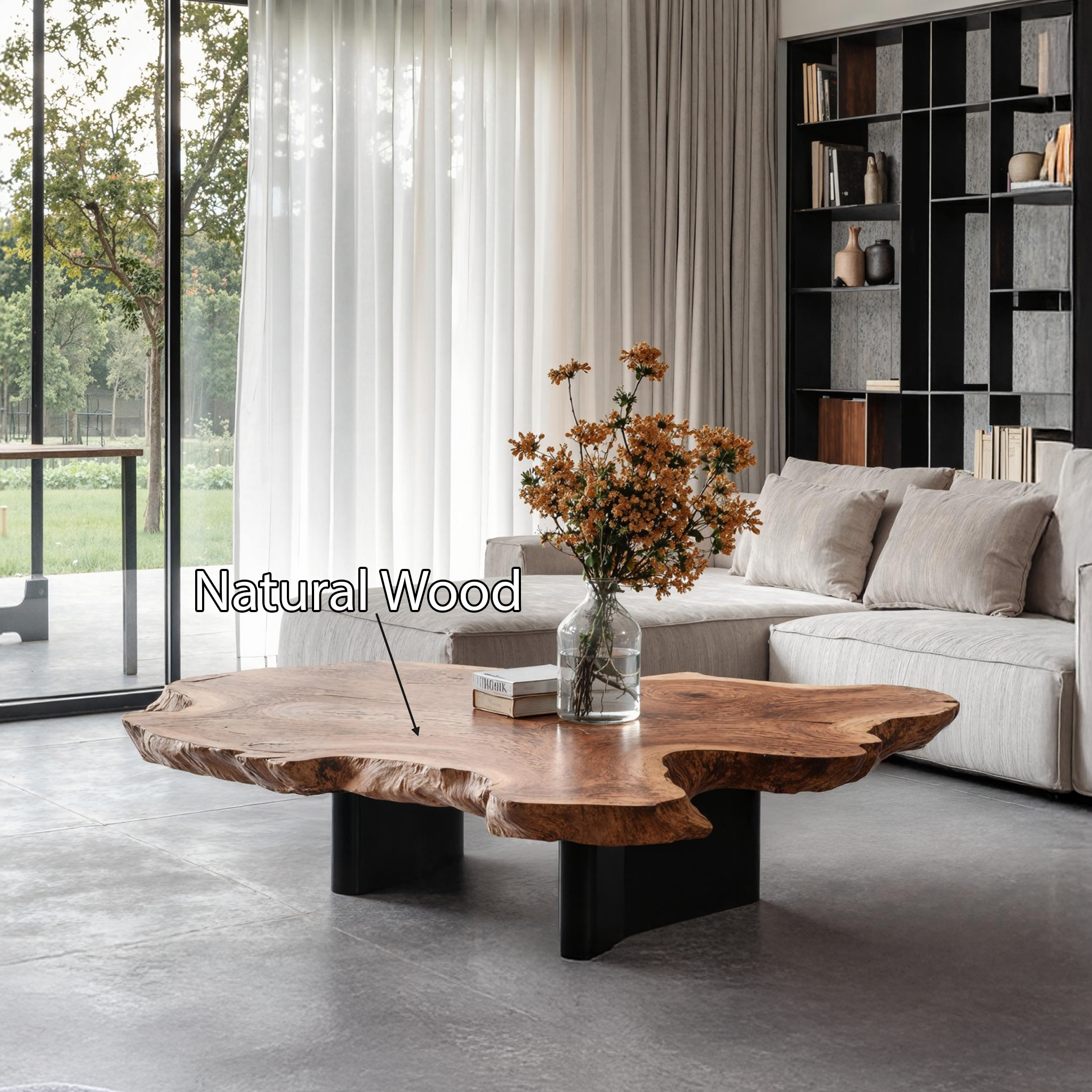Mid Century Coffee Table For Natural Wood Interior SILDTTNCF015