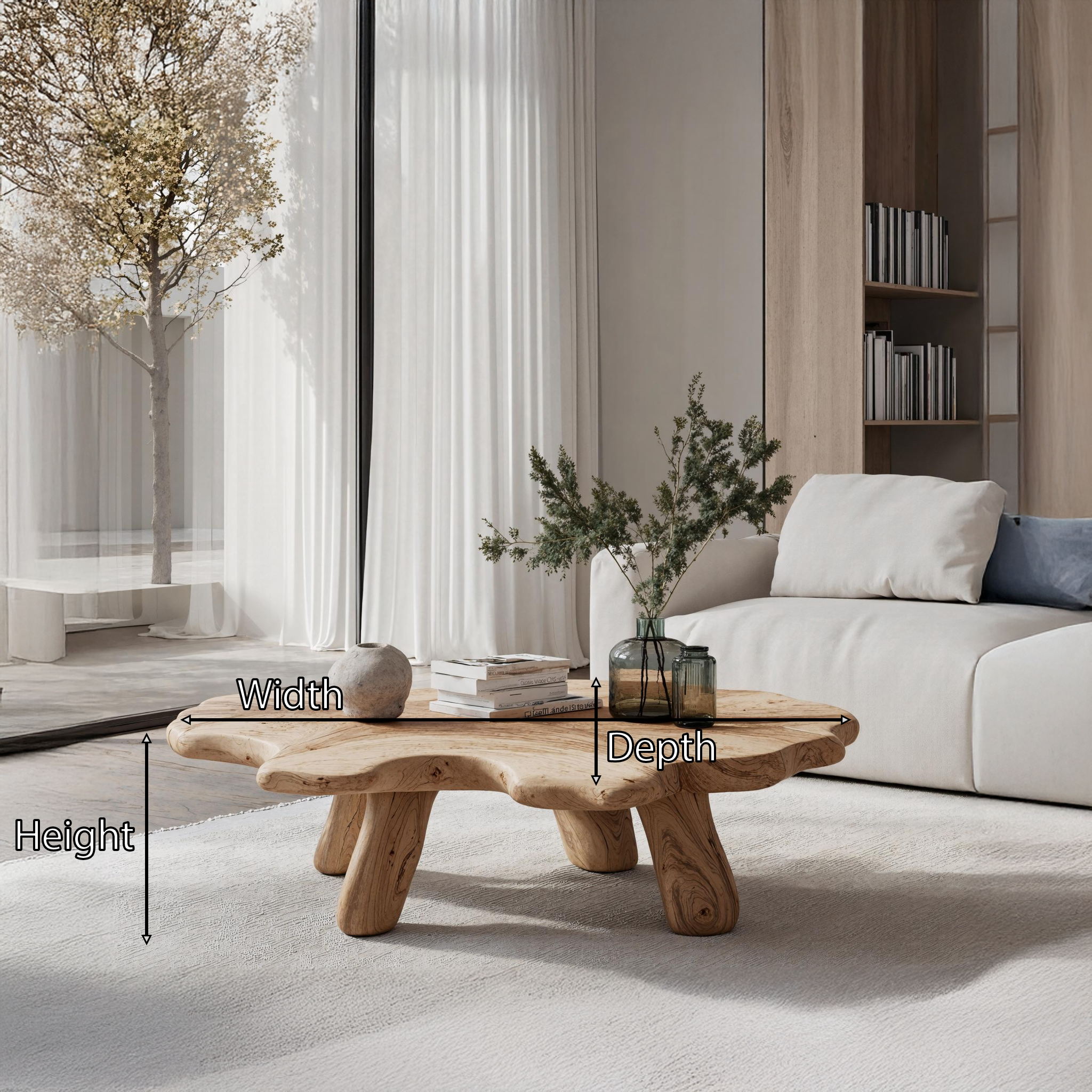 Rustic Low Table For Cozy Living Room SILDTTRCF002