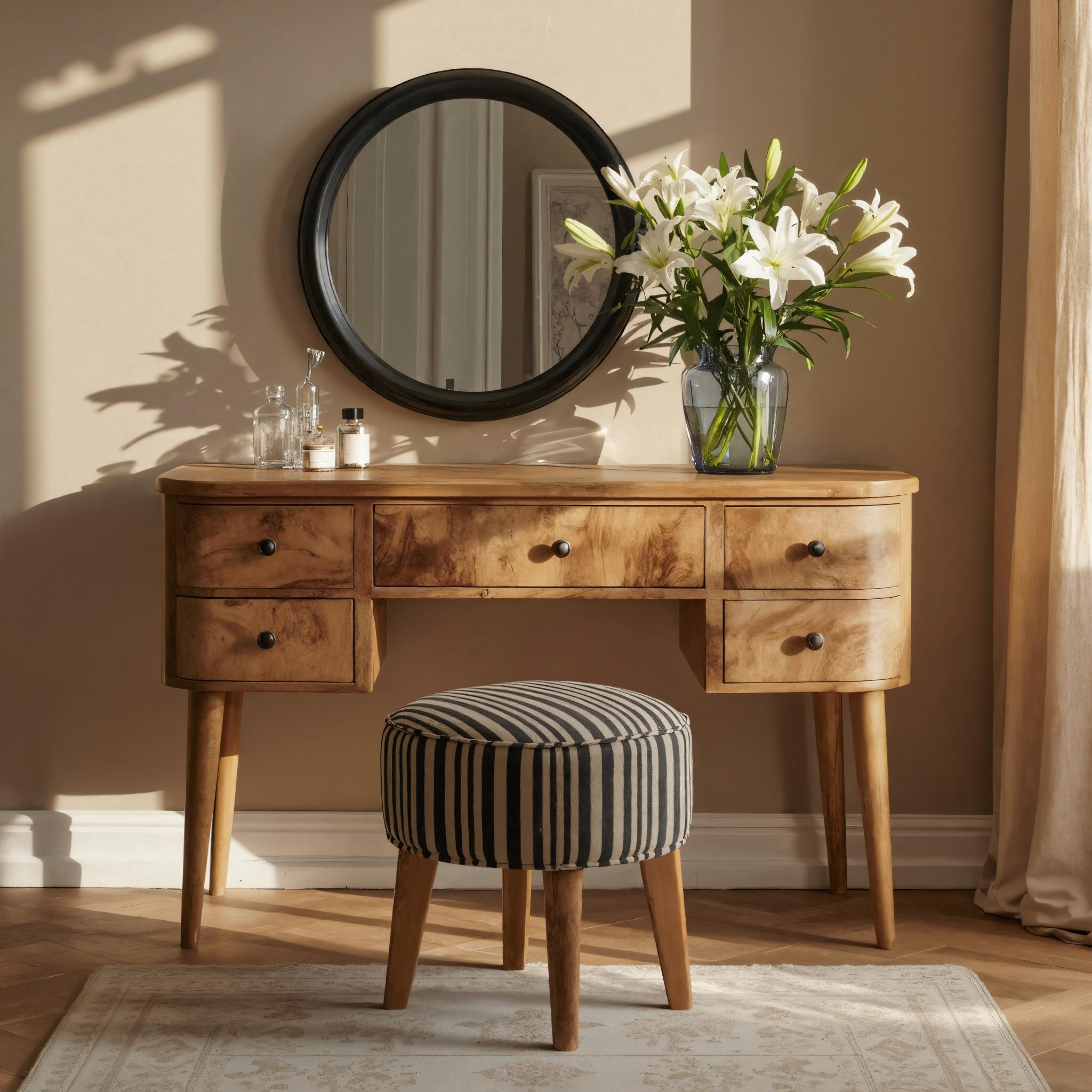 Handmade Vanity Table With Drawers For Bedroom SITHHNVAN002