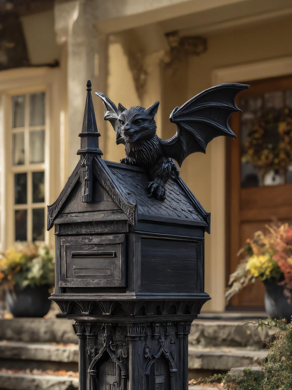 Gothic Gargoyle Mailbox For Garden Or Halloween Decor SITHTTHW011