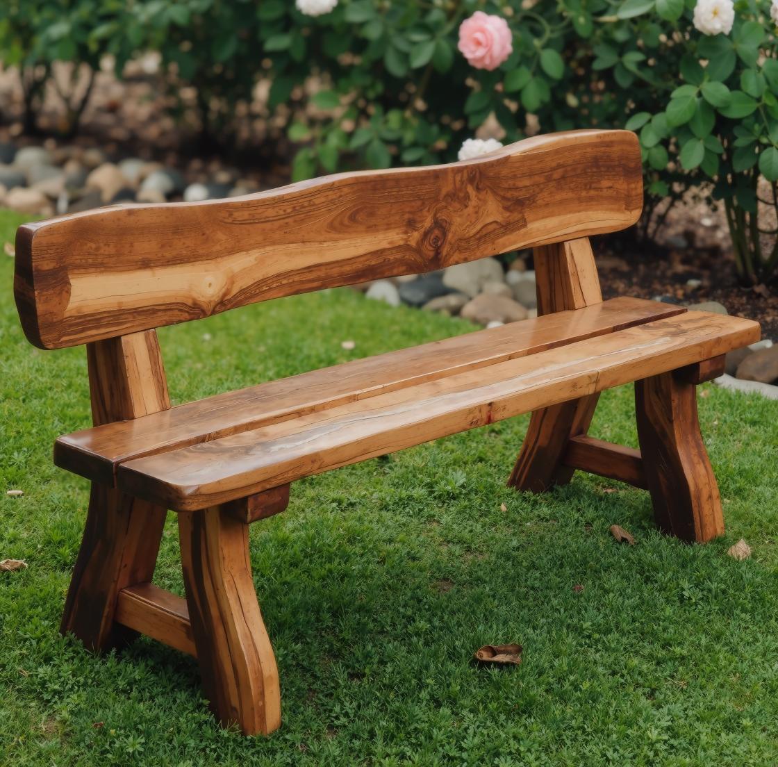 Rustic Garden Bench Outdoor Seating For Patio And Yard SITHBEN006