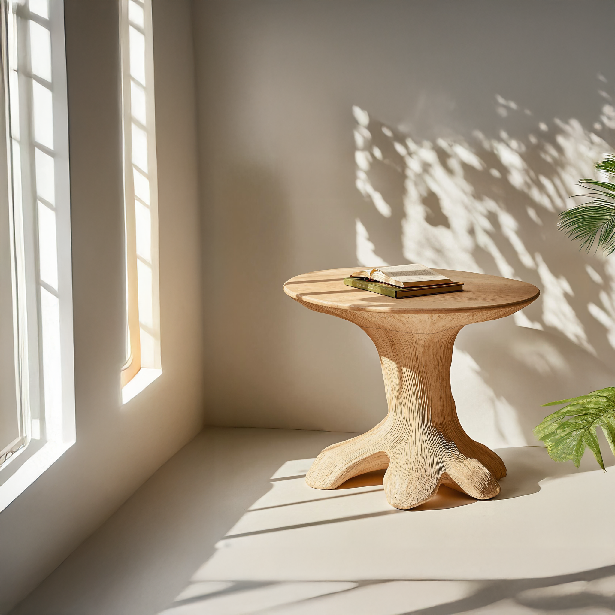Rustic Wood Mushroom End Table For Living Room Farmhouse Style SILDTEN090