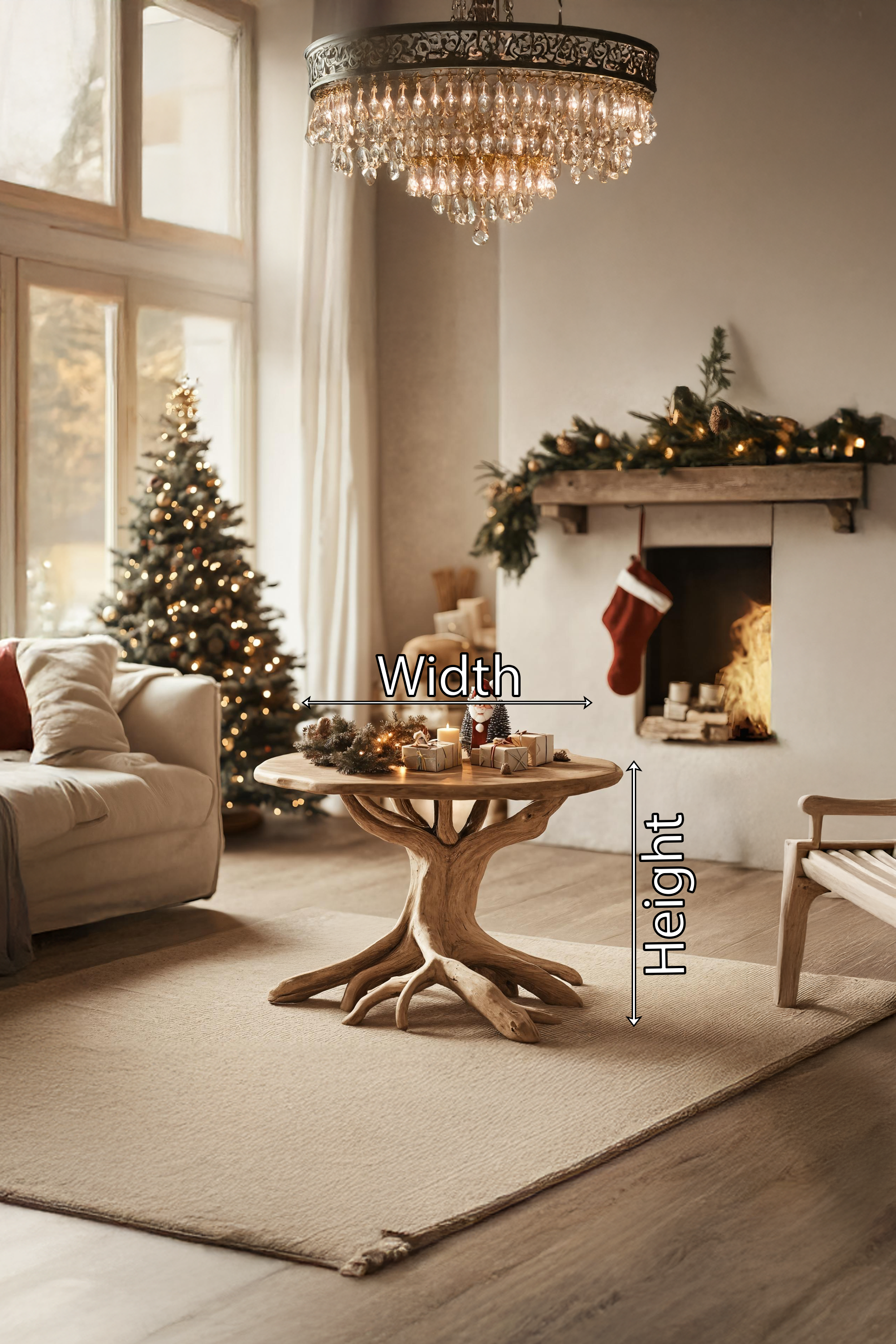 Mid Century Round End Table For Furniture Decor Holiday Home Accent SILDTTRENC021