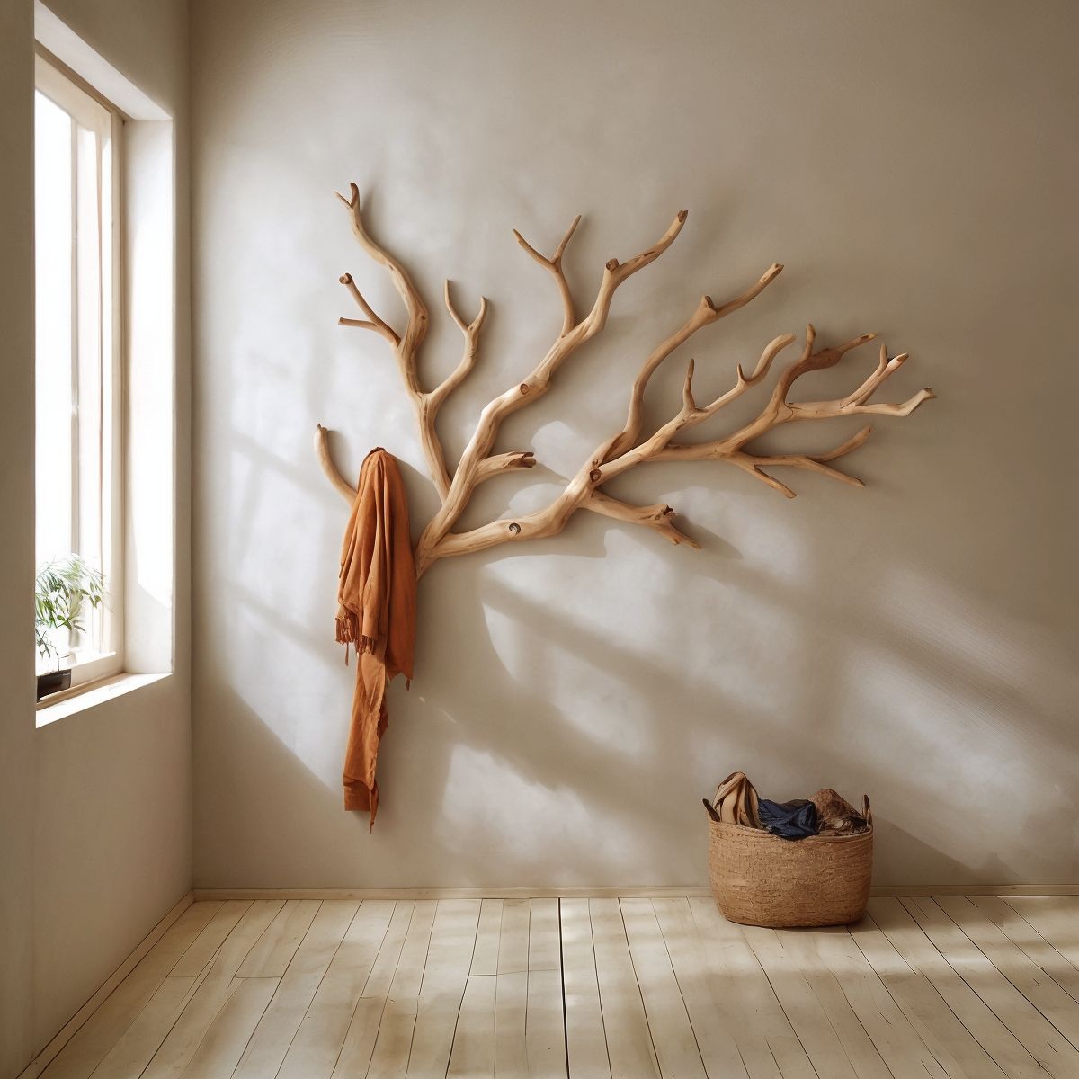 Custom Wood Coat Rack Driftwood Hanging Clothes SINLTCR005