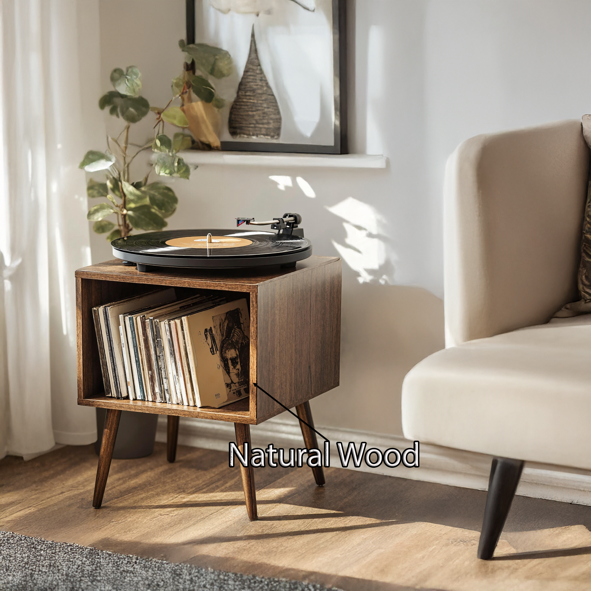 Versatile Record Player Stand For Music Lovers, Living Room, Bedroom SILDTRPT007