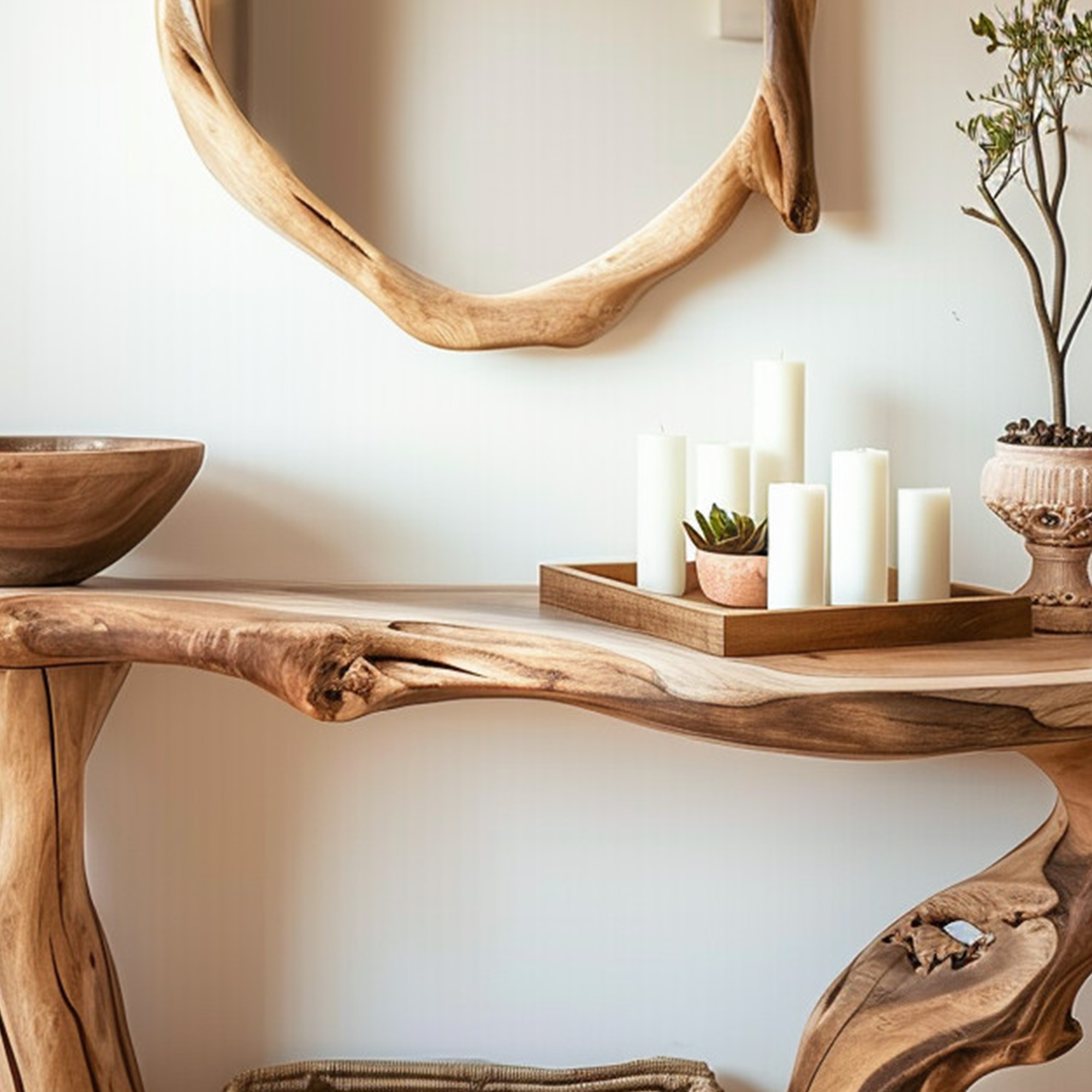 Live Edge Console Table Bedside Table SINLCS012