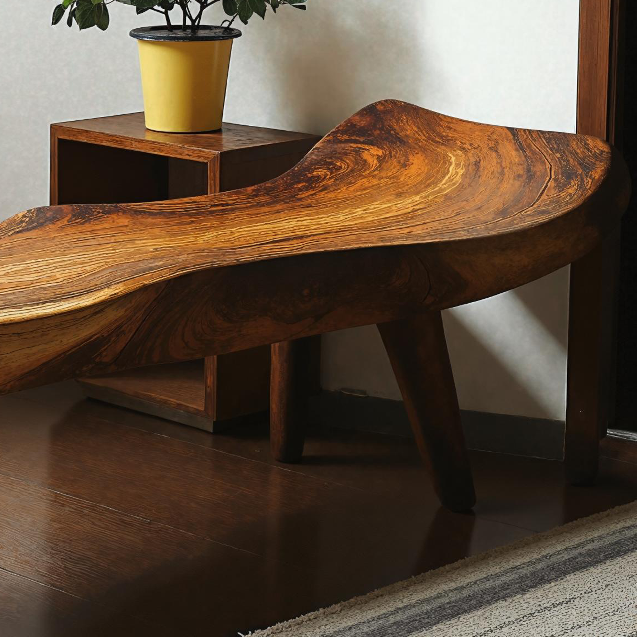 Rustic Wooden Bench With Simple Design For Home Comfort SILDTWB017