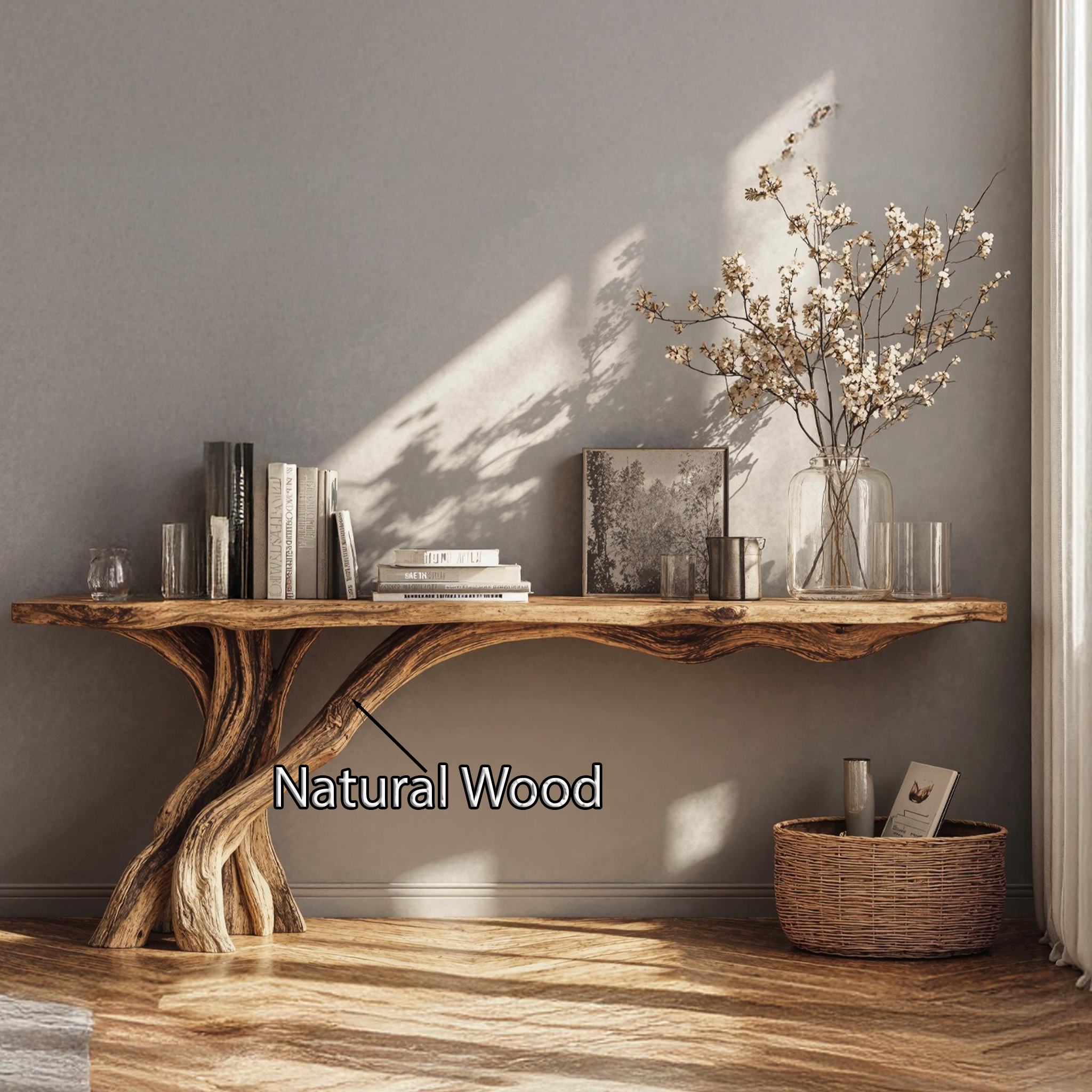 Practical Wood Console Table For Organized Living Room Spaces SILDTCS195