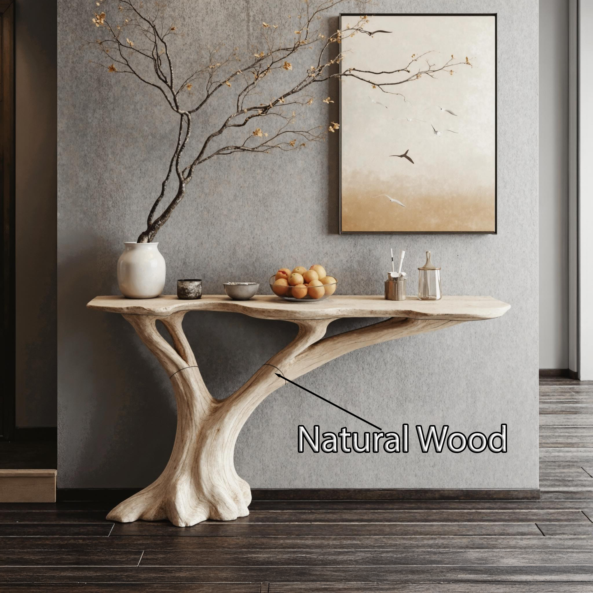 Stylish Natural Wood Console Table For Entryway And Living Room Decor SILDTCS170