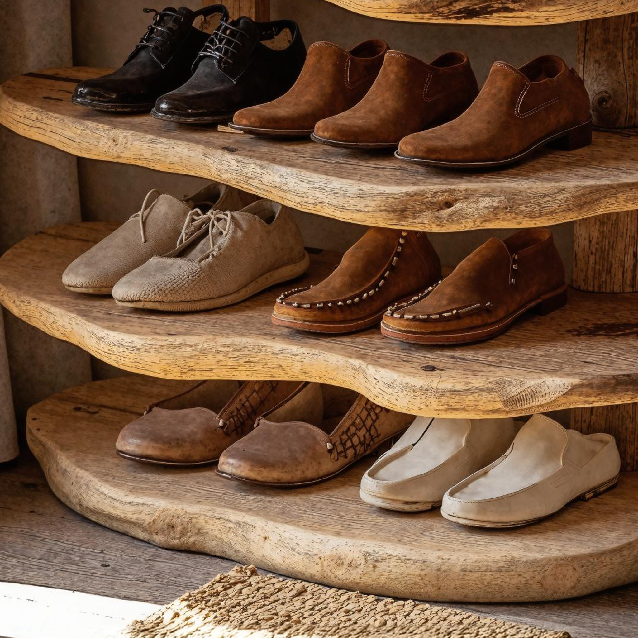 Traditional Wooden Shoe Bench For Home & Office SILDTSHB017