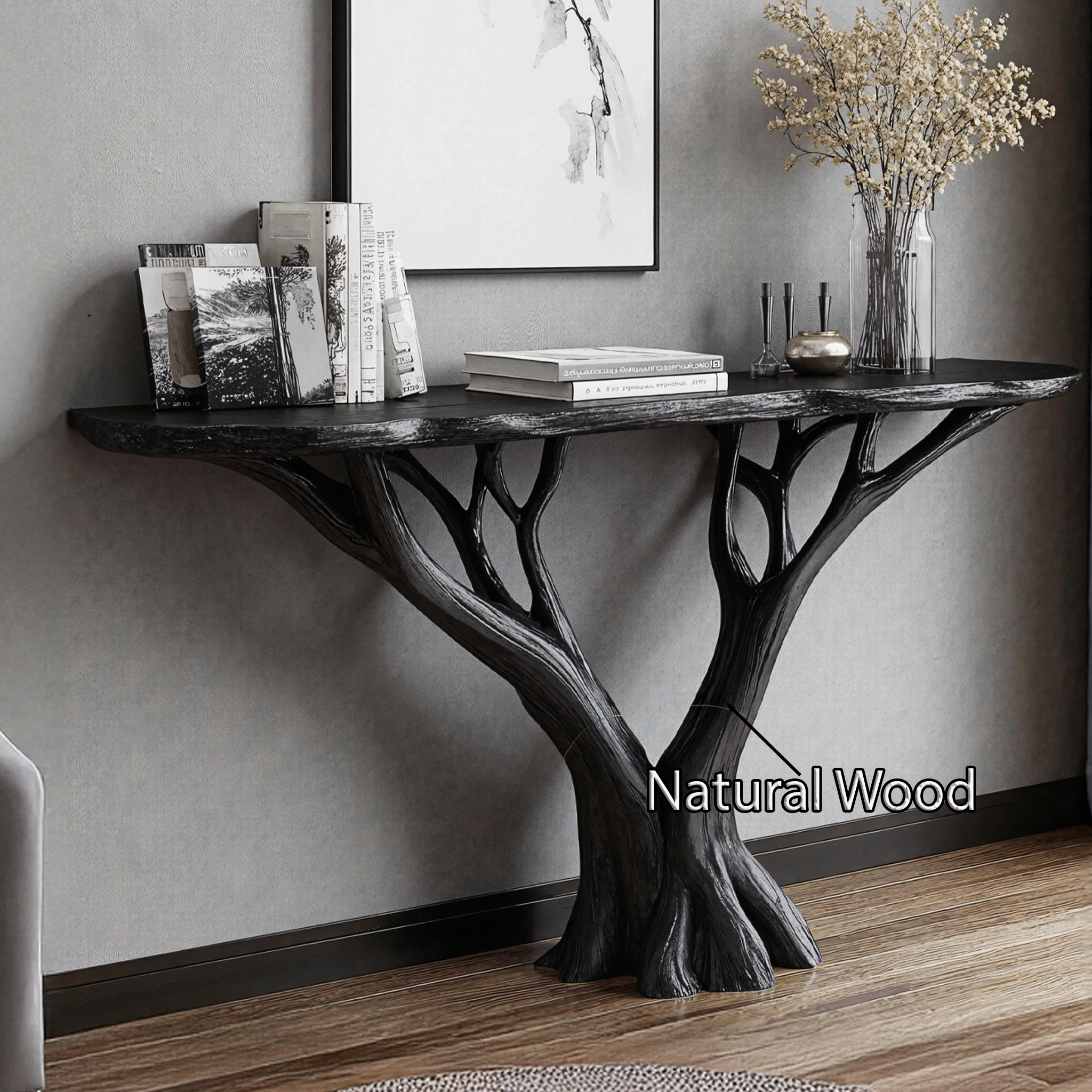 Wood Console Table For Entryway Organization And Home Decor SILDTCS187