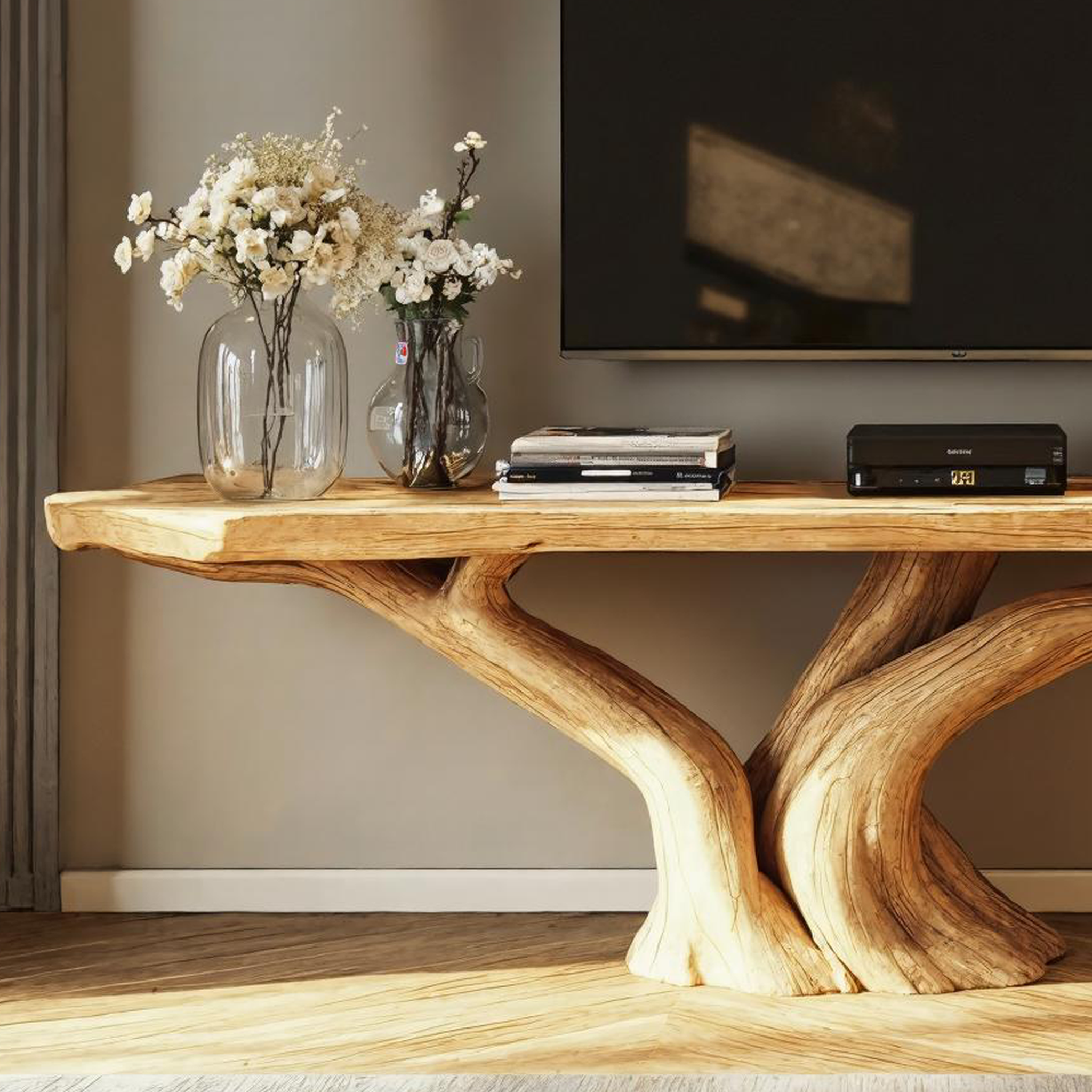 Farmhouse Reclaimed Floating TV Stand For Entryway And Living Room SILDTTVC028