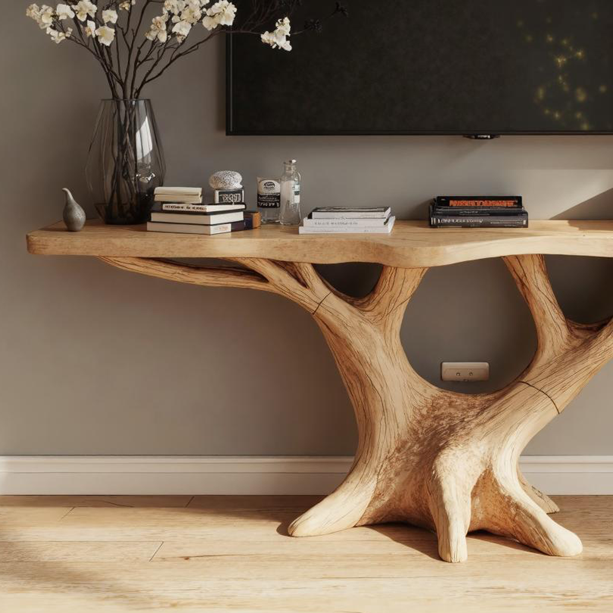 Rustic Handcrafted TV Console For Bedroom And Living Room SILDTTVC027