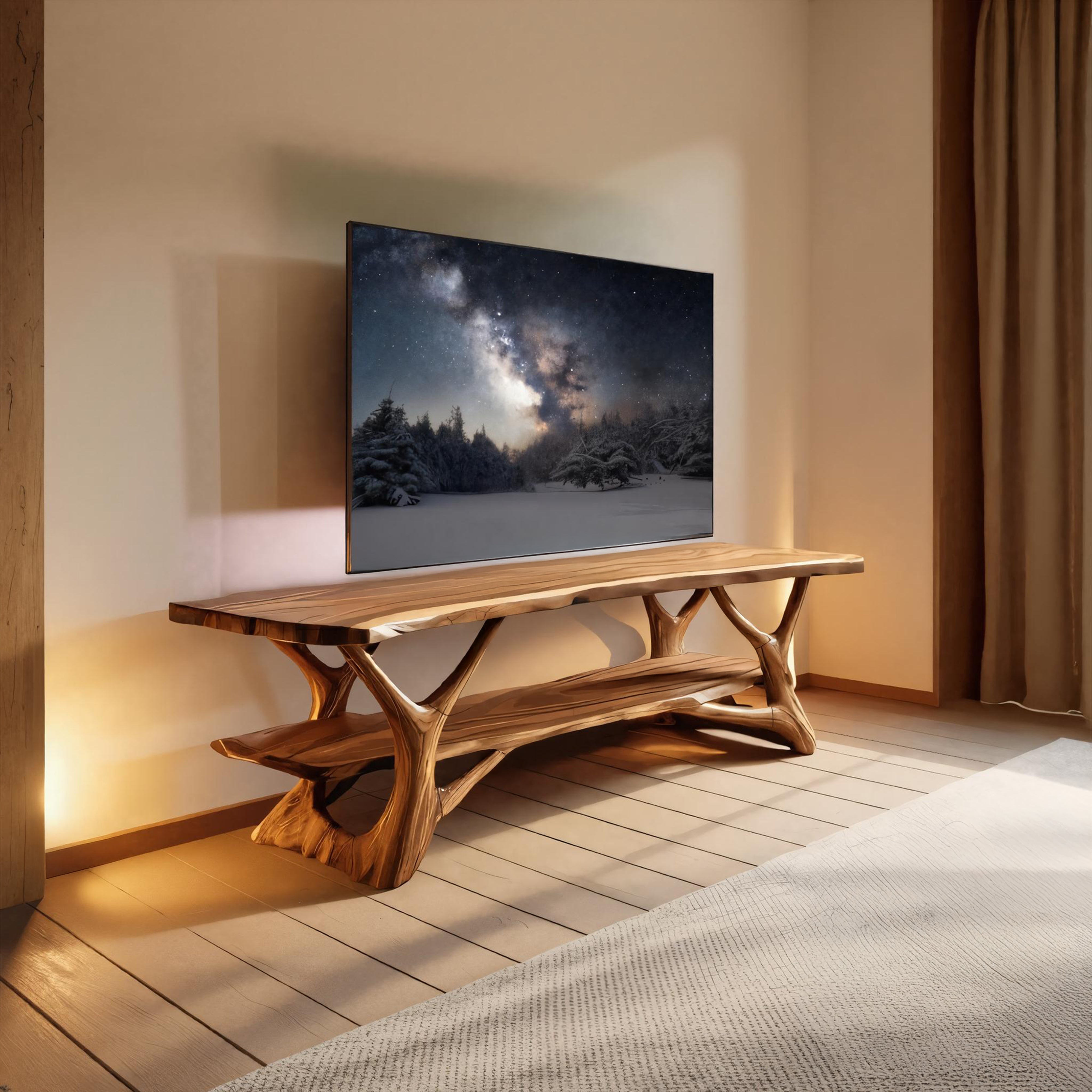 Mid Century Solid Wood TV Console For Christmas Entryway Design SILDTTRCTV013