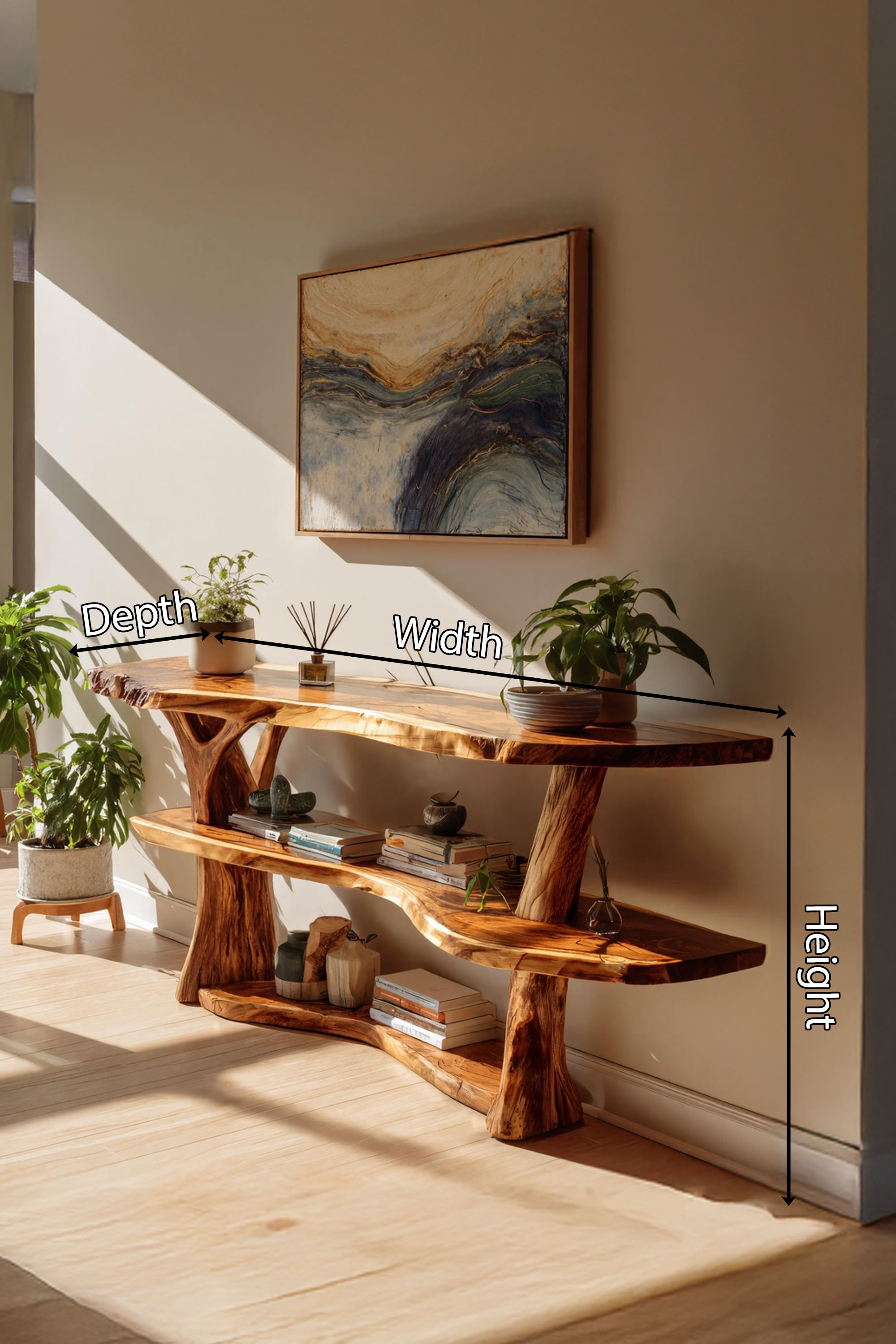 Farmhouse Solid Wood Console Table For Rustic Entryway Home Design SILDTTNCS039