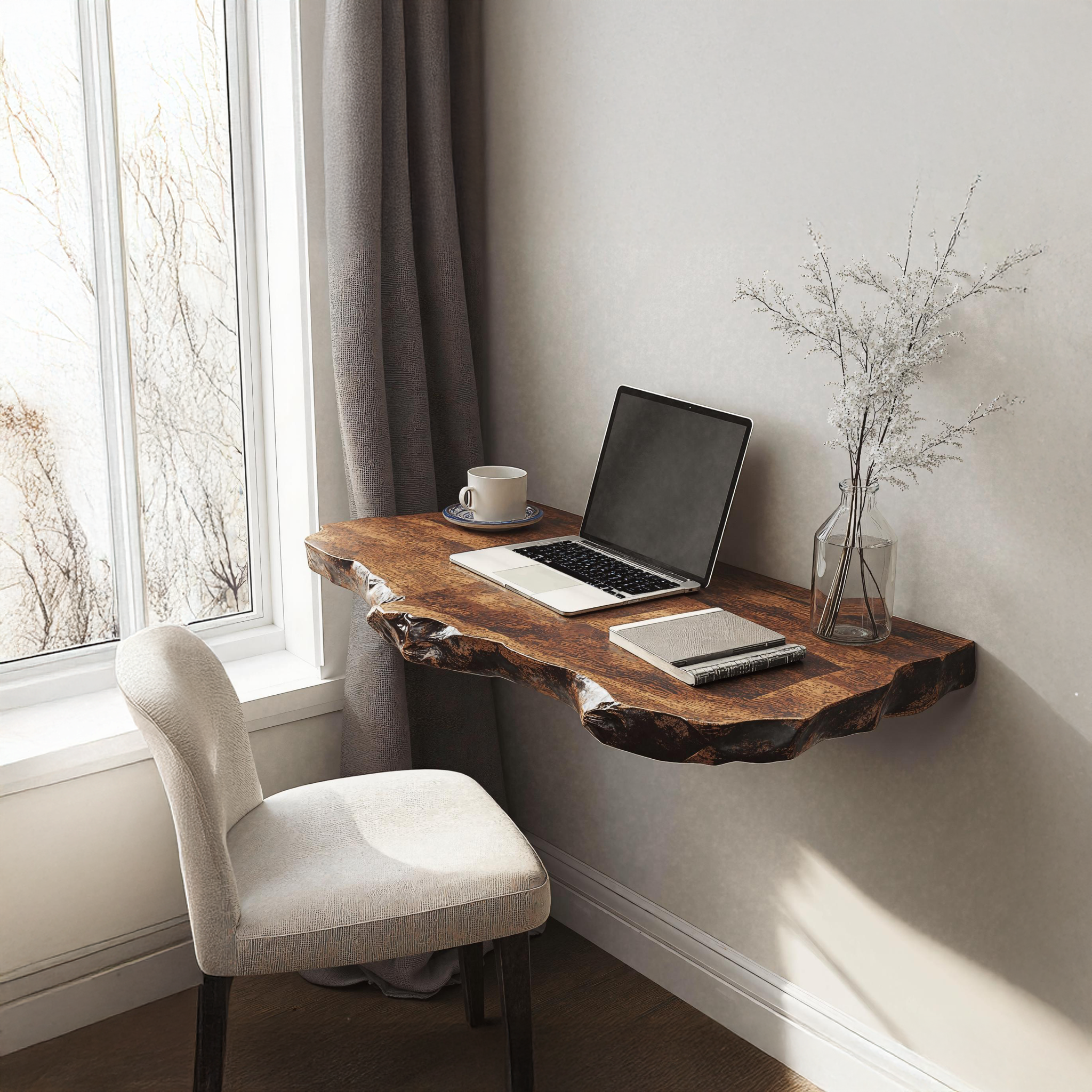 Vintage Wooden Floating Table For Timeless Living Room Beauty SILDTFLD020