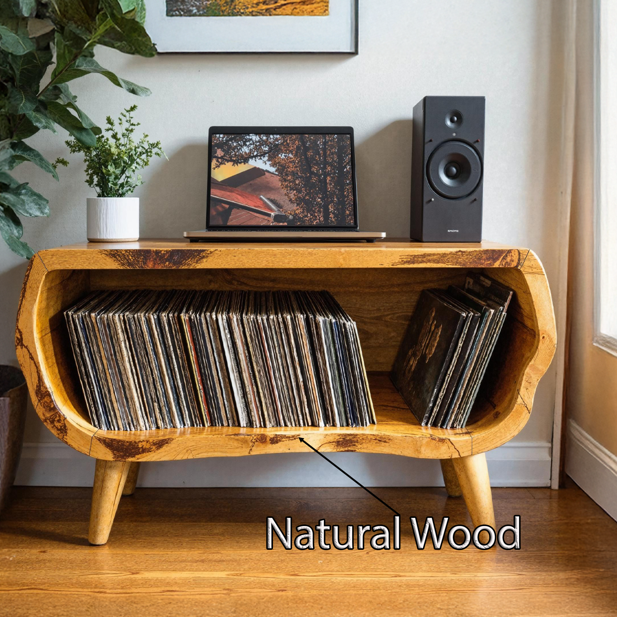 Vintage Record Player Stand For Living Room, Bedroom, Office SILDTRPT002