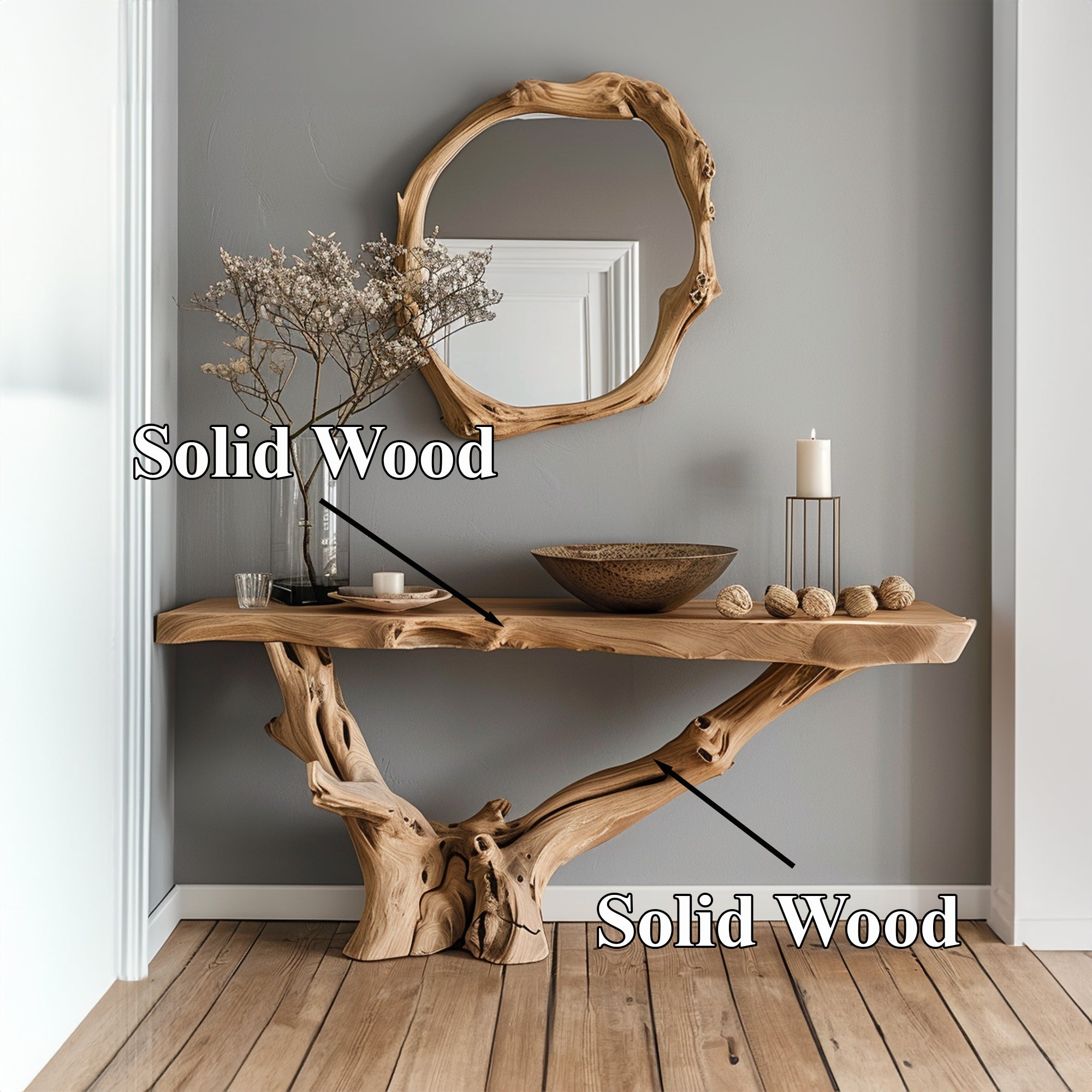 Wood Entry Console Table SILDTCS027