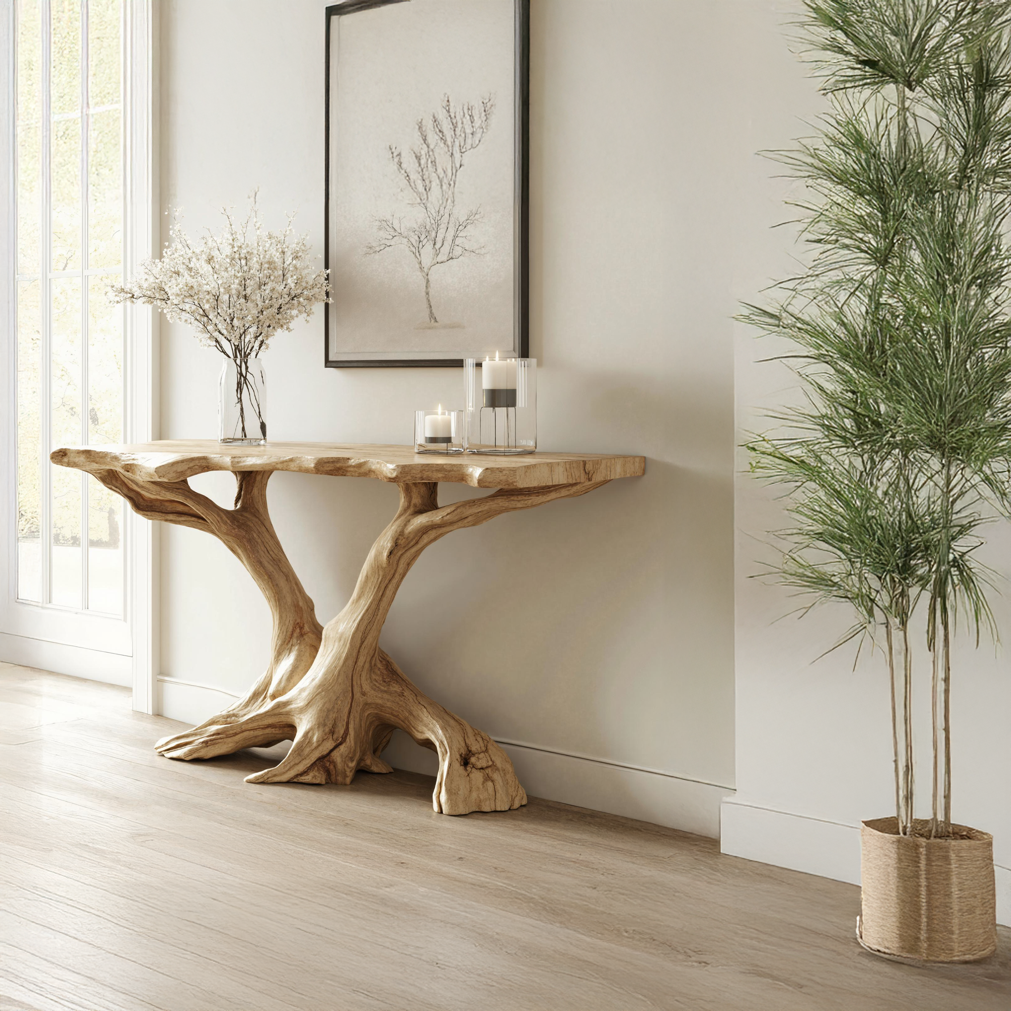 Rustic Wood Console Table For Hallway Decor SILDTCS151