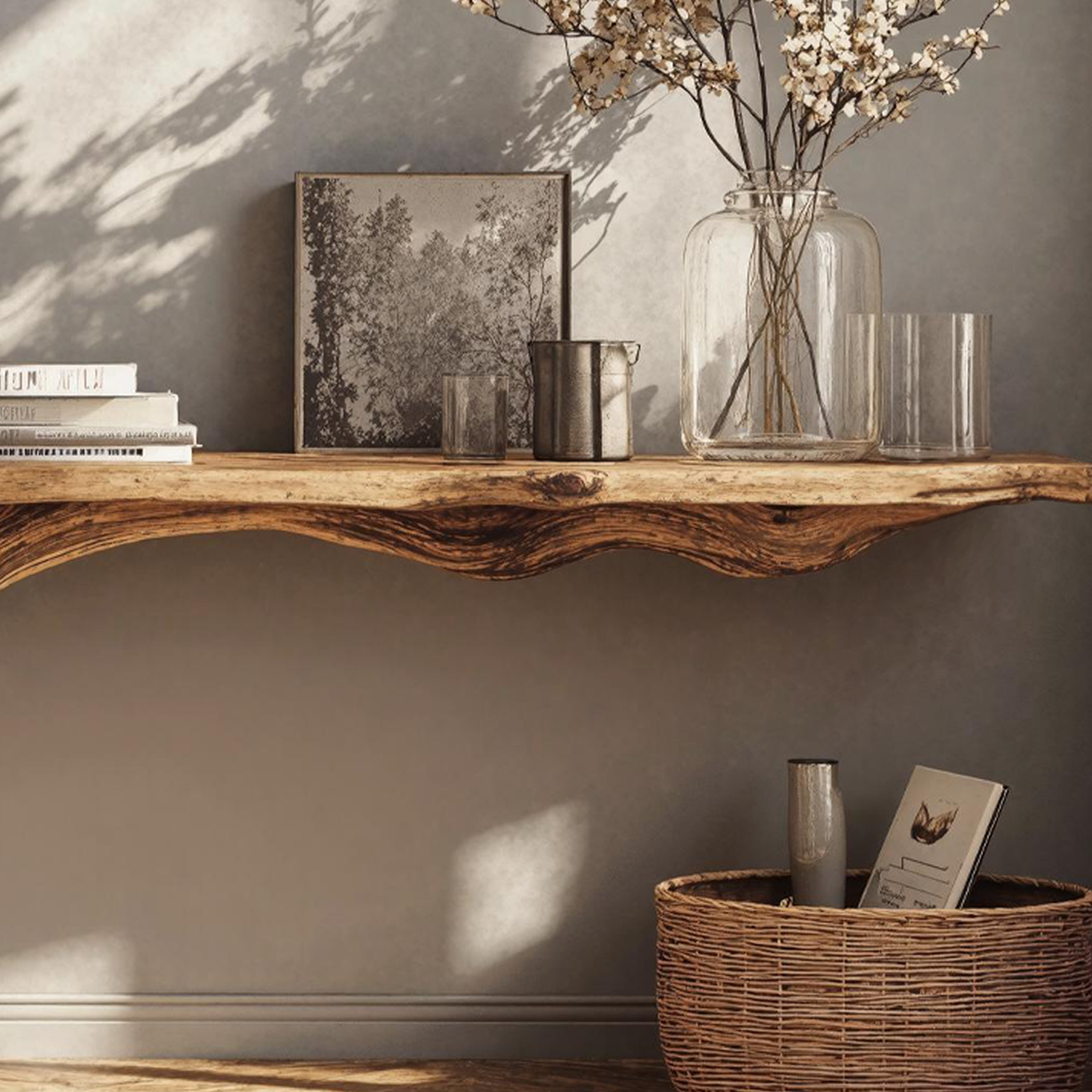 Practical Wood Console Table For Organized Living Room Spaces SILDTCS195