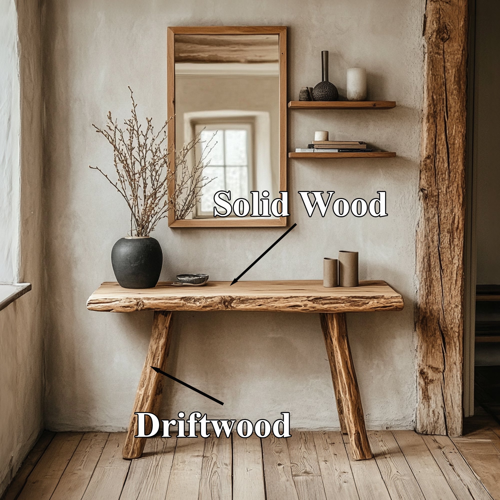 Rustic Console Table Entryway SILDTCS041