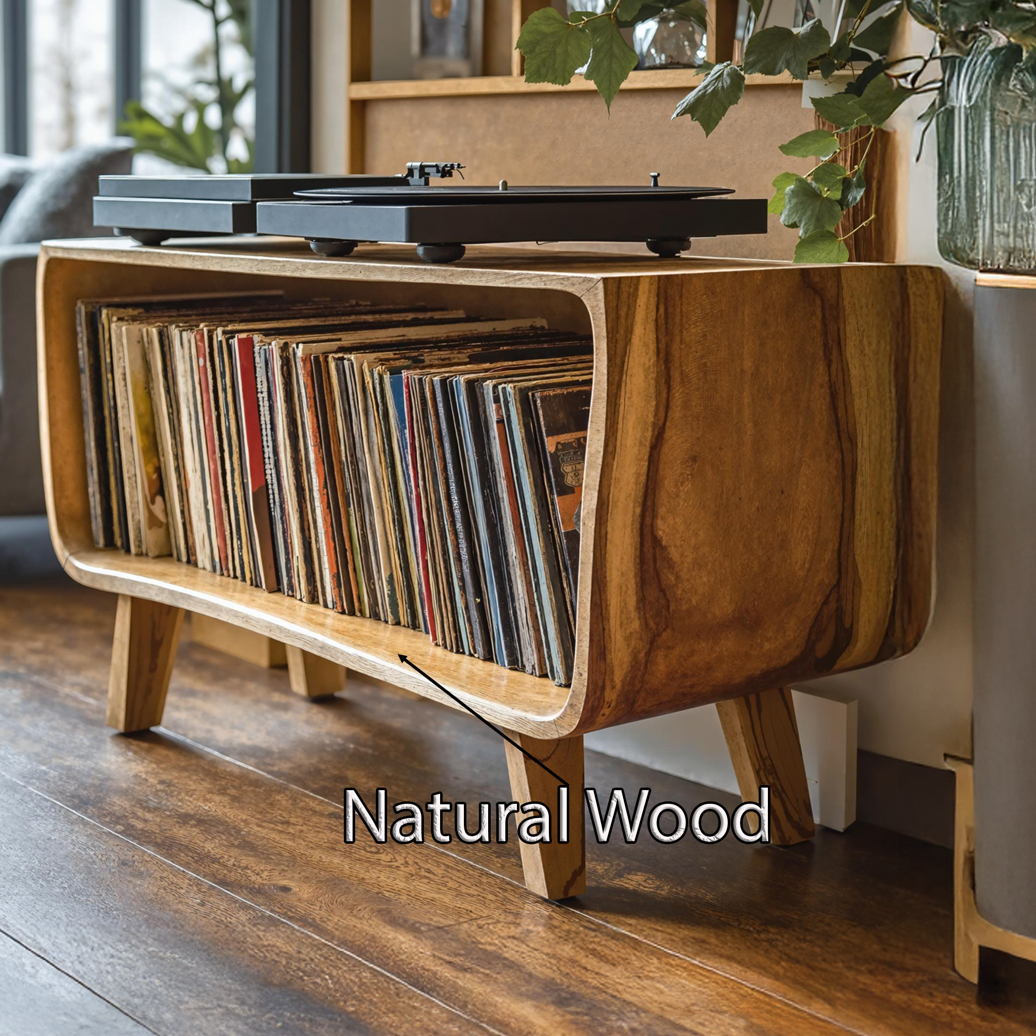 Elegant Record Player Stand For Living Room, Bedroom, Office SILDTRPT003