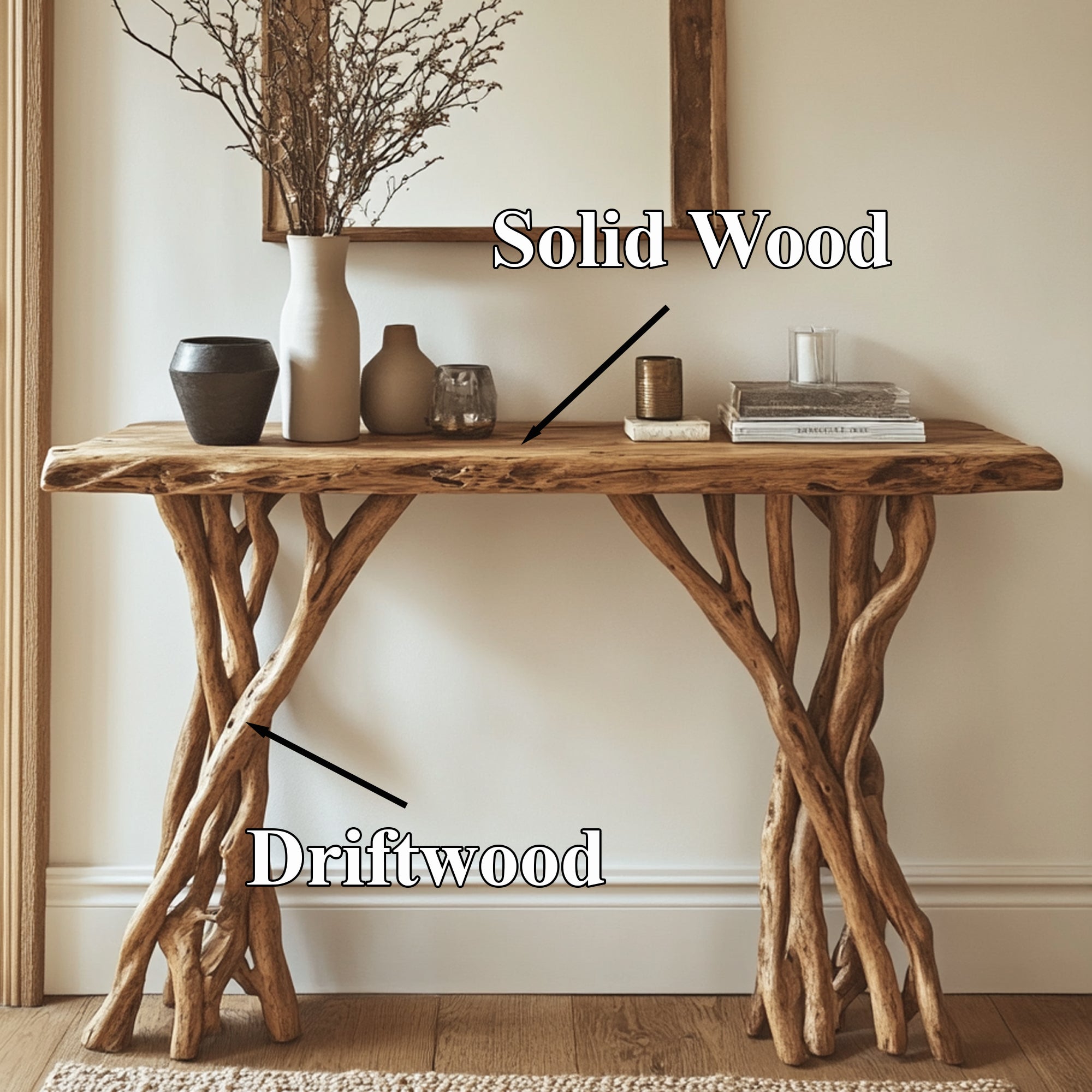 Rustic Side Table Entryway SILDTCS042