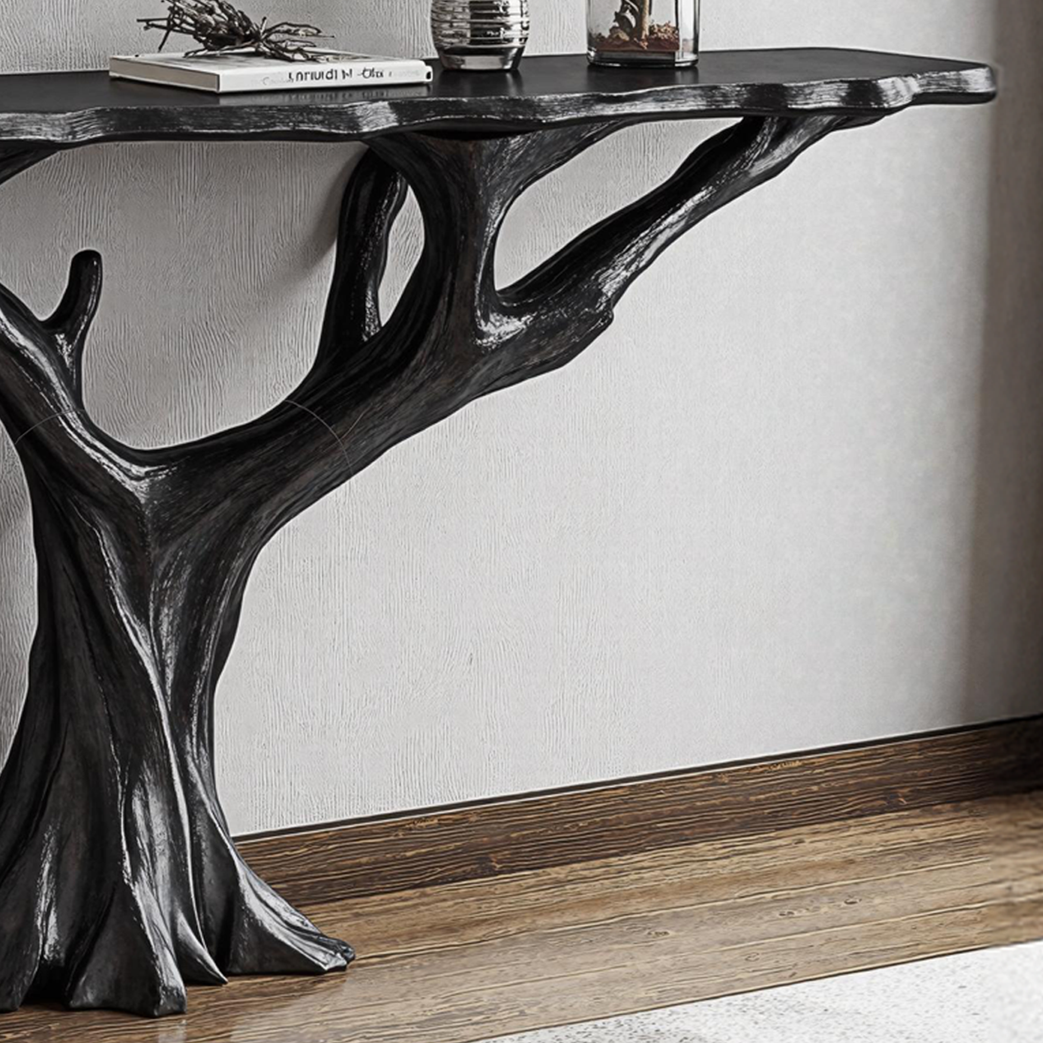 Functional Black Wood Console Table For Organizing Your Entryway Essentials SILDTCS191